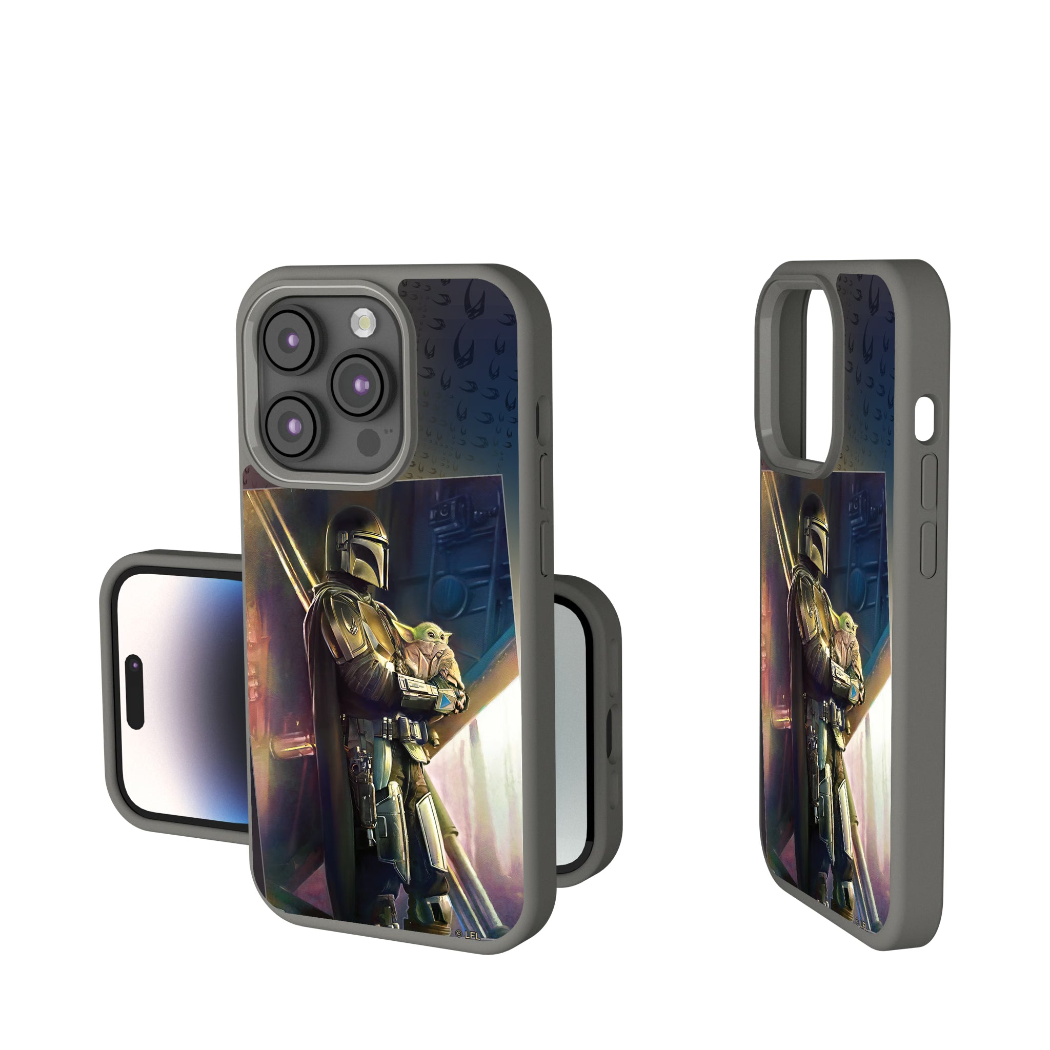 Star Wars: The Mandalorian Din Djarin Portrait iPhone Soft Touch Phone Case for Apple iPhone