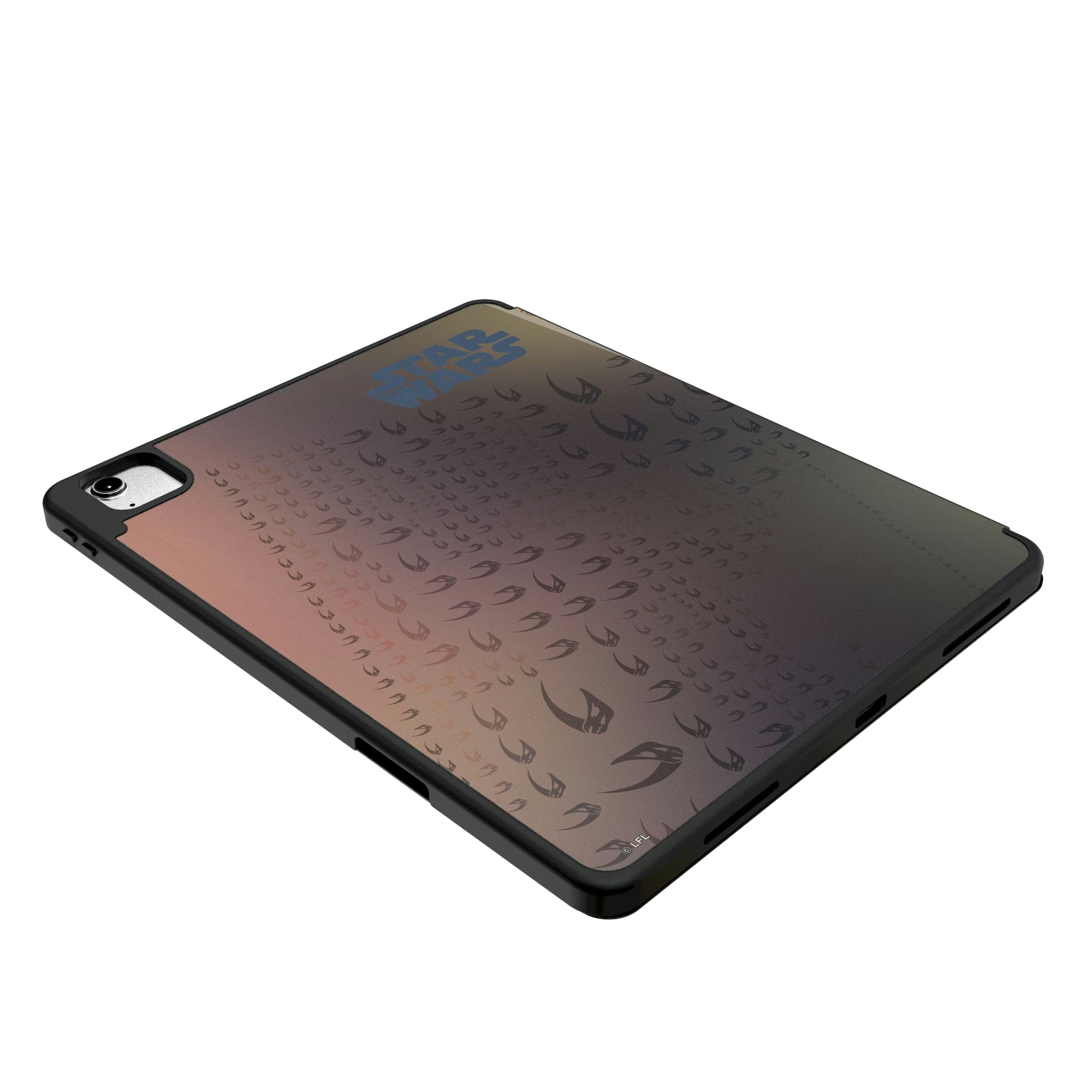 Star Wars: The Mandalorian Din Djarin Portrait iPad Tablet Case for Apple iPad - Isometric View