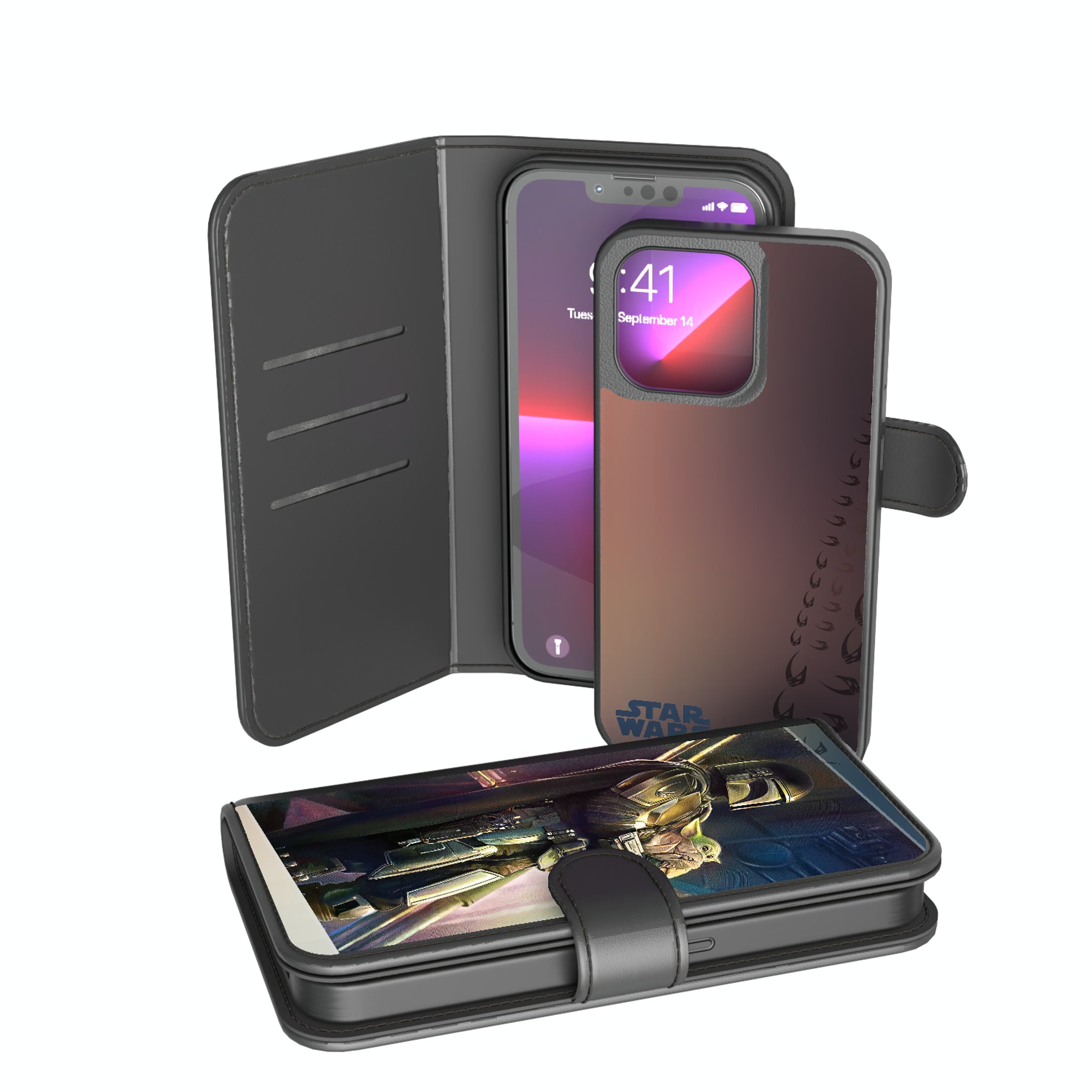 Star Wars: The Mandalorian Din Djarin Portrait iPhone Wallet Phone Case for Apple iPhone