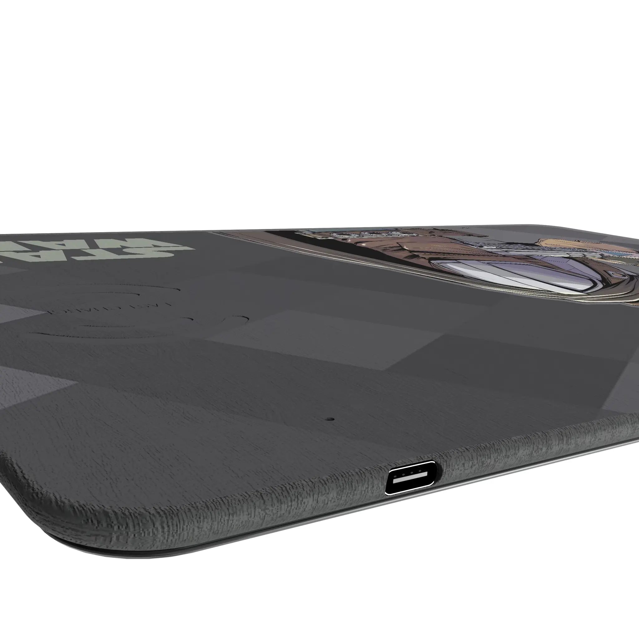 Star Wars: The Mandalorian Grogu and Din Djarin Color Block 15-Watt Wireless Charger and Mouse Pad