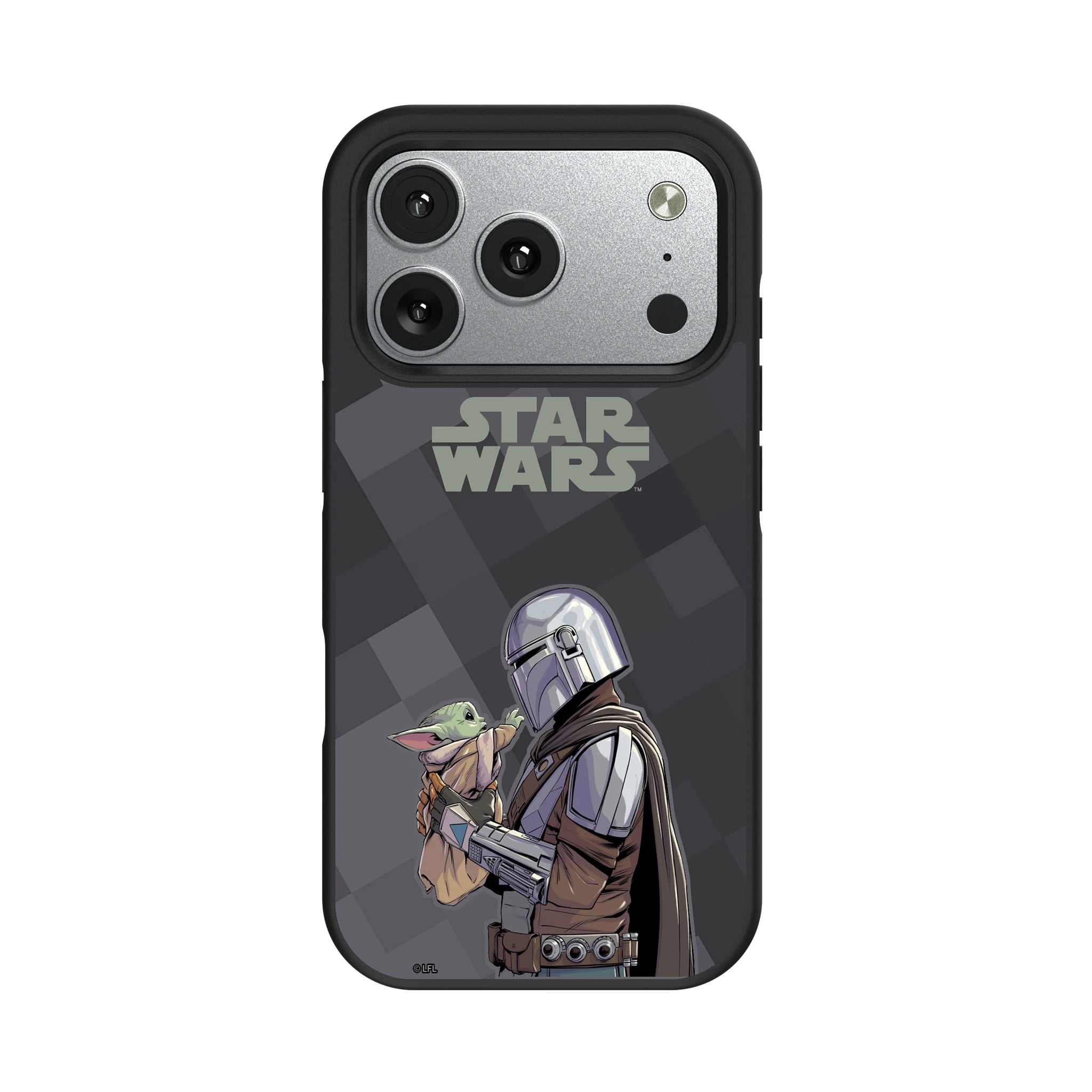 Star Wars: The Mandalorian Grogu and Din Djarin Color Block iPhone Bump Phone Case for Apple iPhone#Device_iPhone 17 Pro