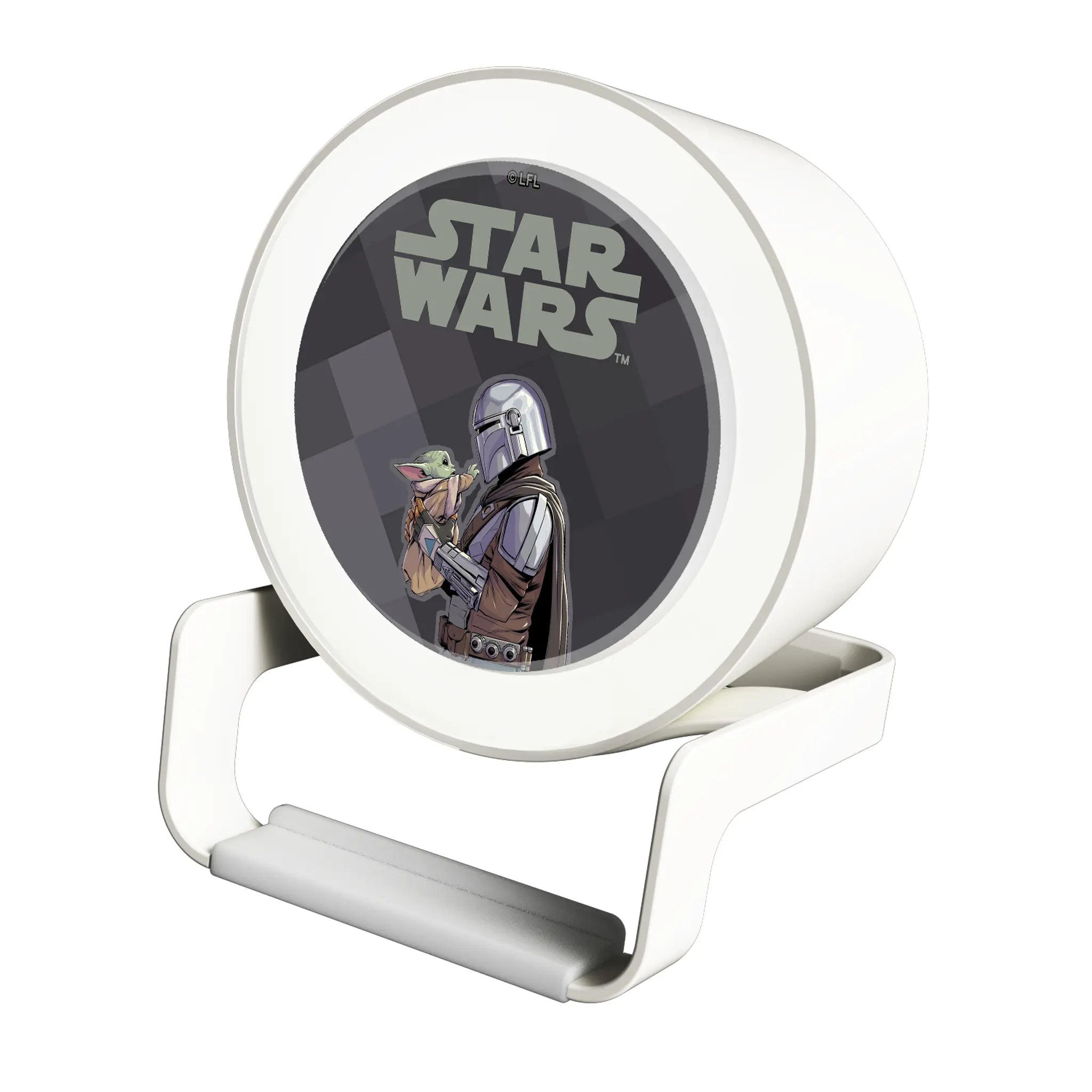 Star Wars: The Mandalorian Grogu and Din Djarin Color Block Night Light Charger and Bluetooth Speaker