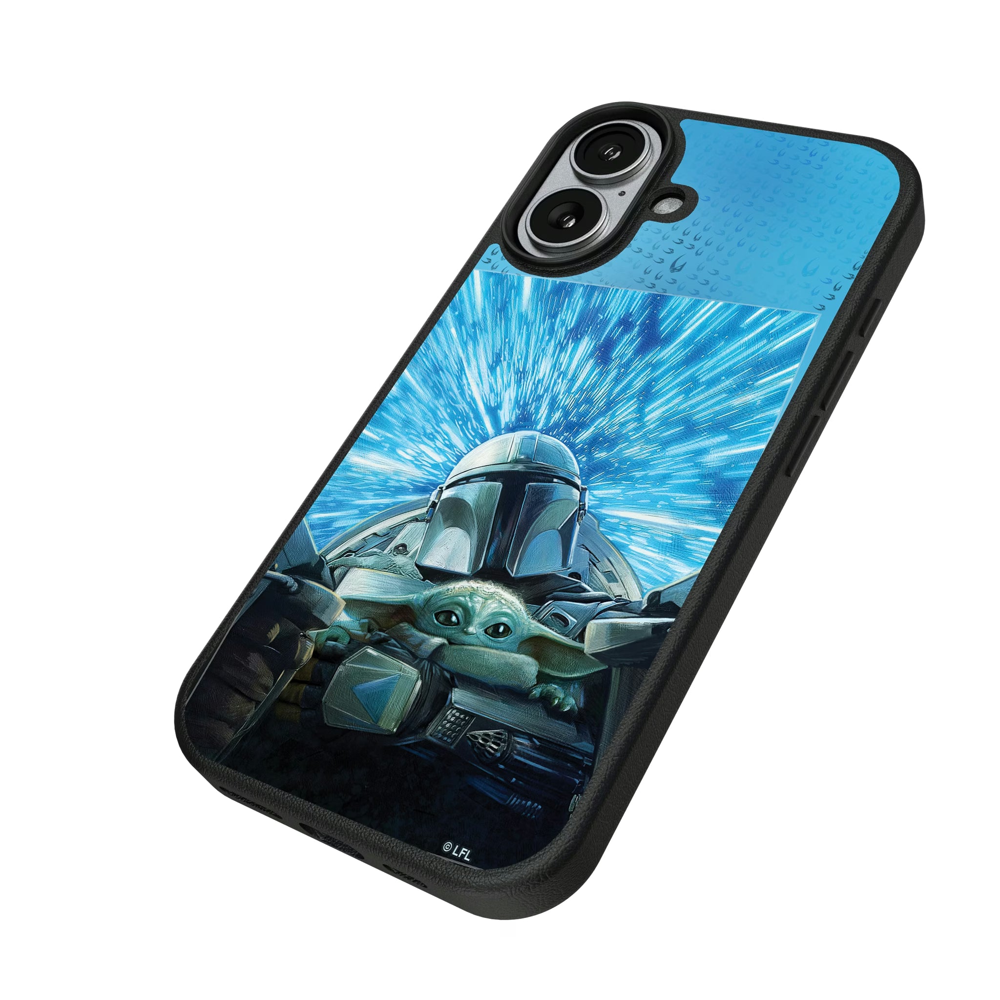 Star Wars: The Mandalorian Grogu and Din Djarin Portrait iPhone MagSafe Compatible Phone Case for Apple iPhone - Isometric View#Device_iPhone 17