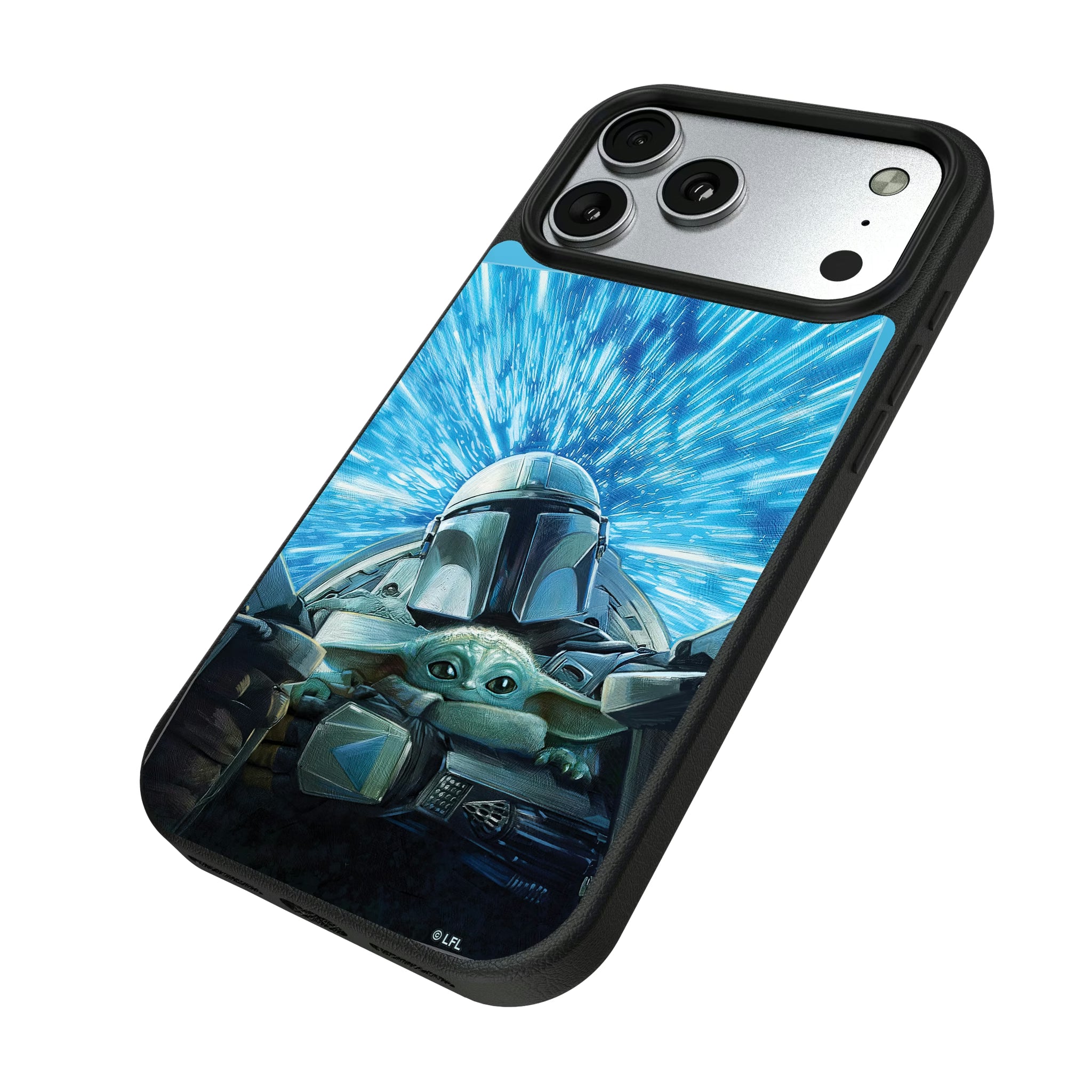 Star Wars: The Mandalorian Grogu and Din Djarin Portrait iPhone MagSafe Compatible Phone Case for Apple iPhone - Isometric View#Device_iPhone 17 Pro Max