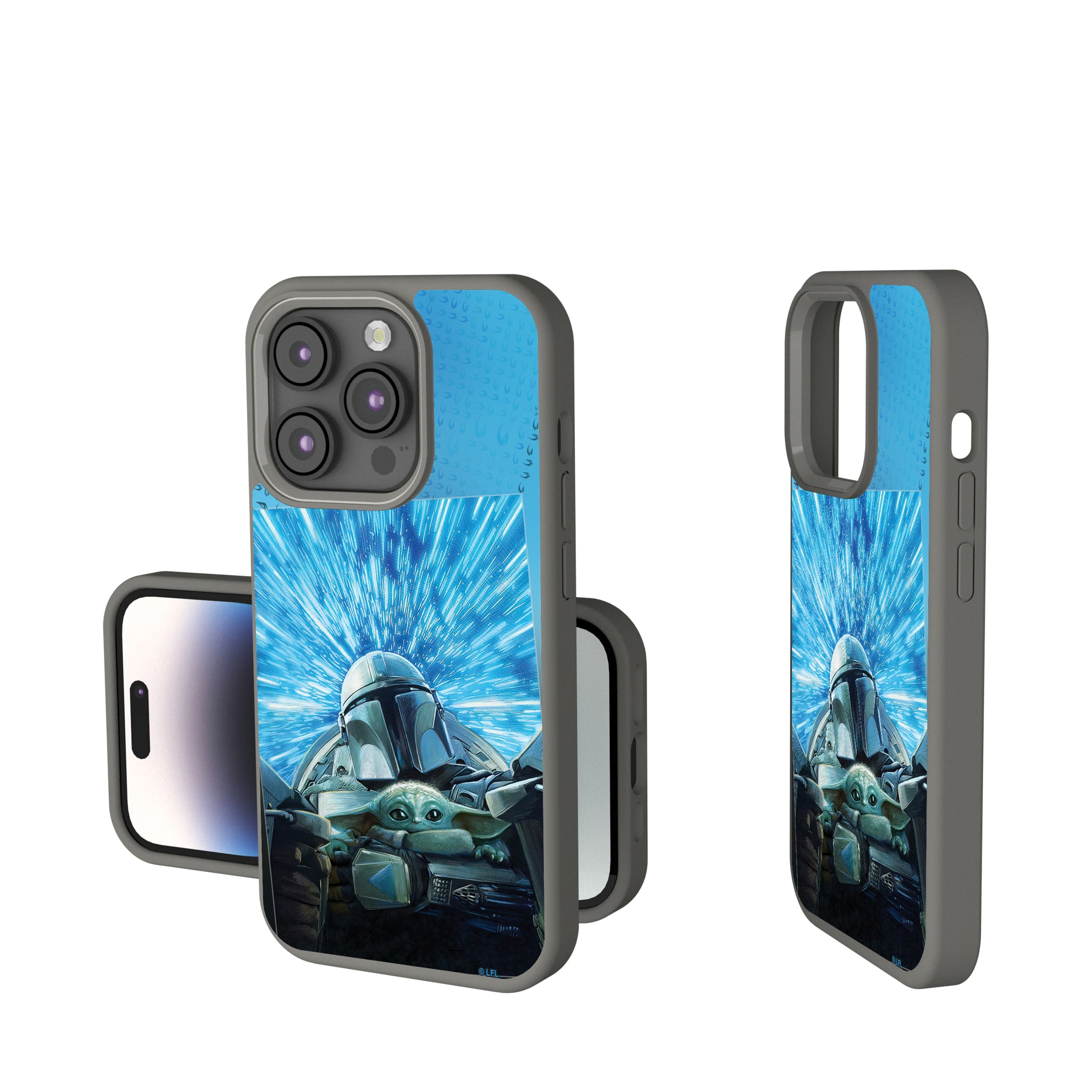 Star Wars: The Mandalorian Grogu and Din Djarin Portrait iPhone Soft Touch Phone Case for Apple iPhone