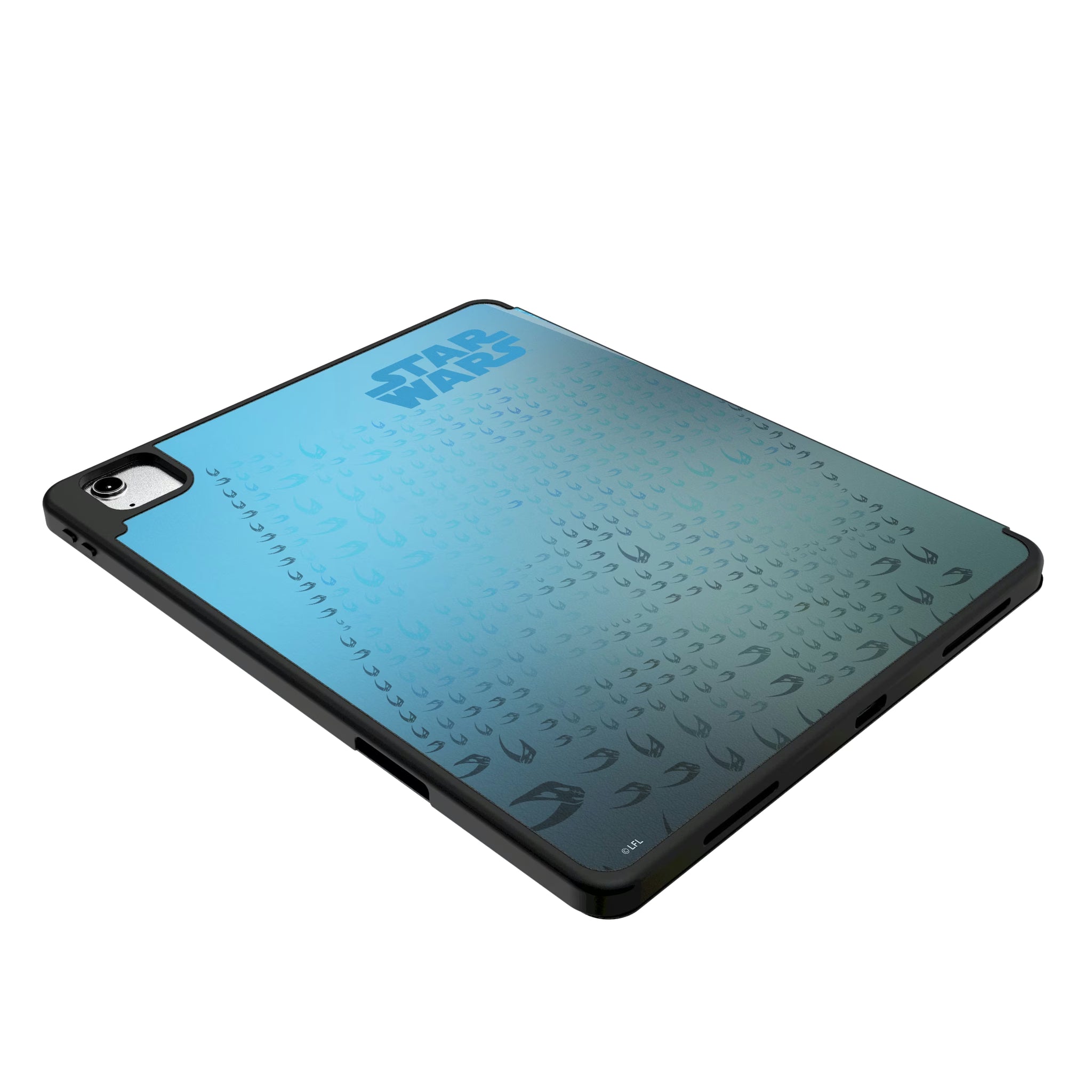 Star Wars: The Mandalorian Grogu and Din Djarin Portrait iPad Tablet Case for Apple iPad - Isometric View