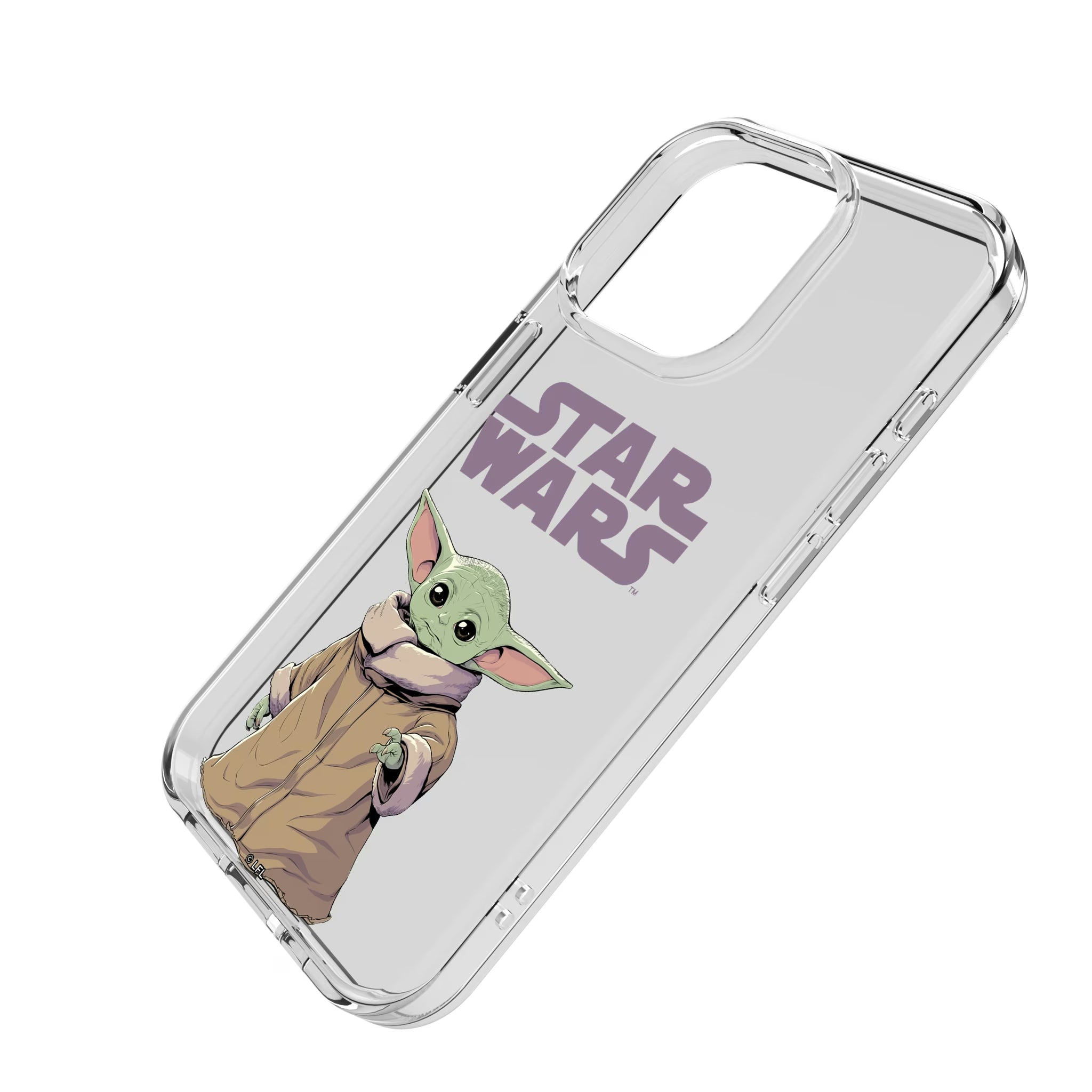 Star Wars: The Mandalorian Grogu Color Block iPhone Clear Phone Case for Apple iPhone - Isometric View