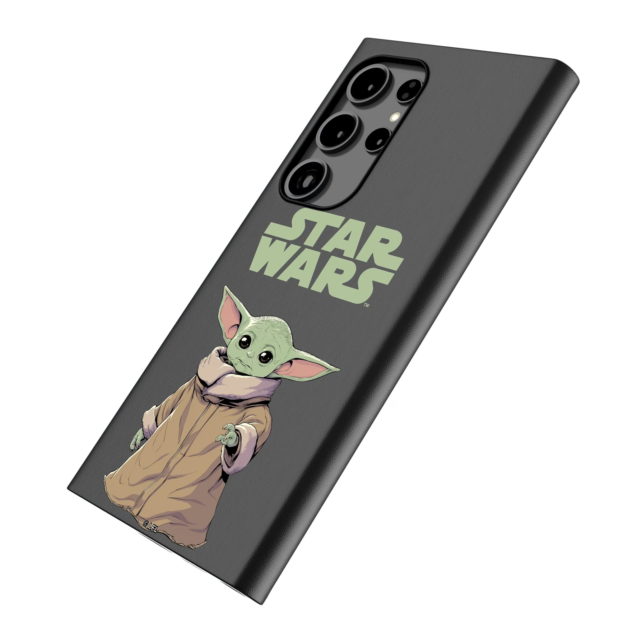 Star Wars: The Mandalorian Grogu Color Block Galaxy MagSafe Compatible Phone Case for Samsung Galaxy - Isometric View