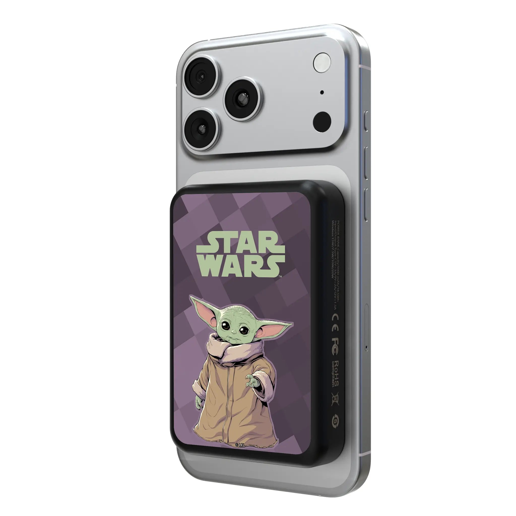 Star Wars: The Mandalorian Grogu Color Block Wireless Mag Power Bank