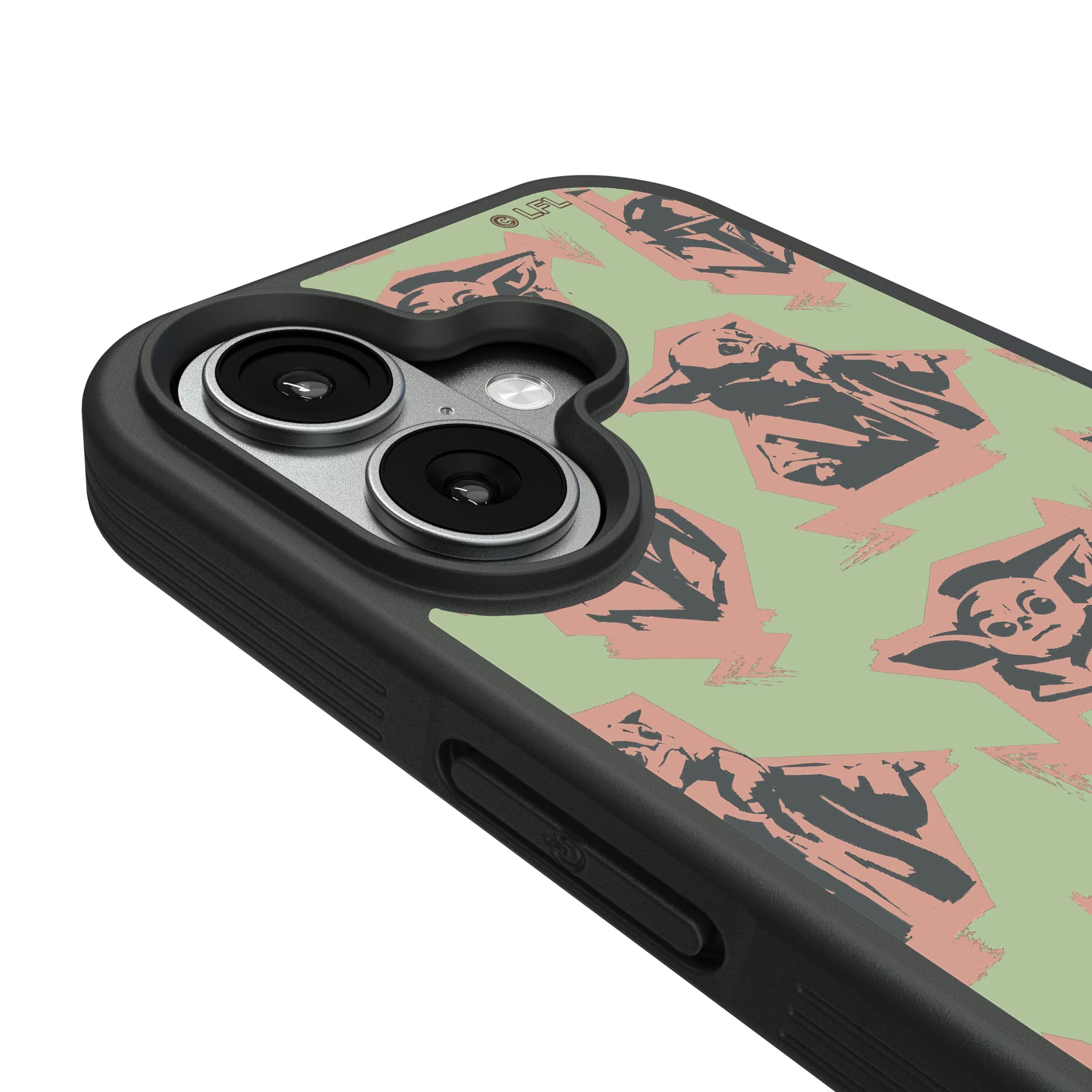 Star Wars: The Mandalorian Grogu Pattern iPhone Bump Phone Case for Apple iPhone - Detail#Device_iPhone 17