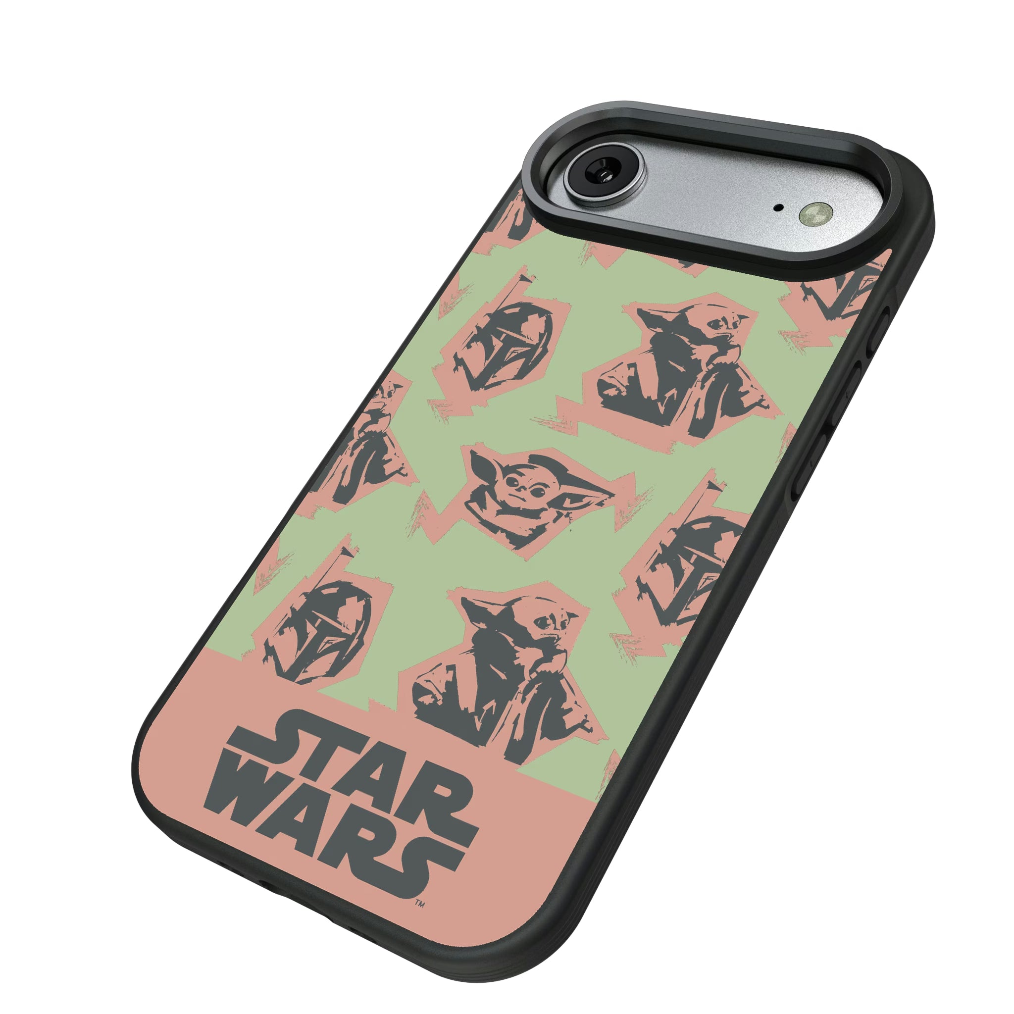 Star Wars: The Mandalorian Grogu Pattern iPhone Bump Phone Case for Apple iPhone - Isometric View#Device_iPhone Air