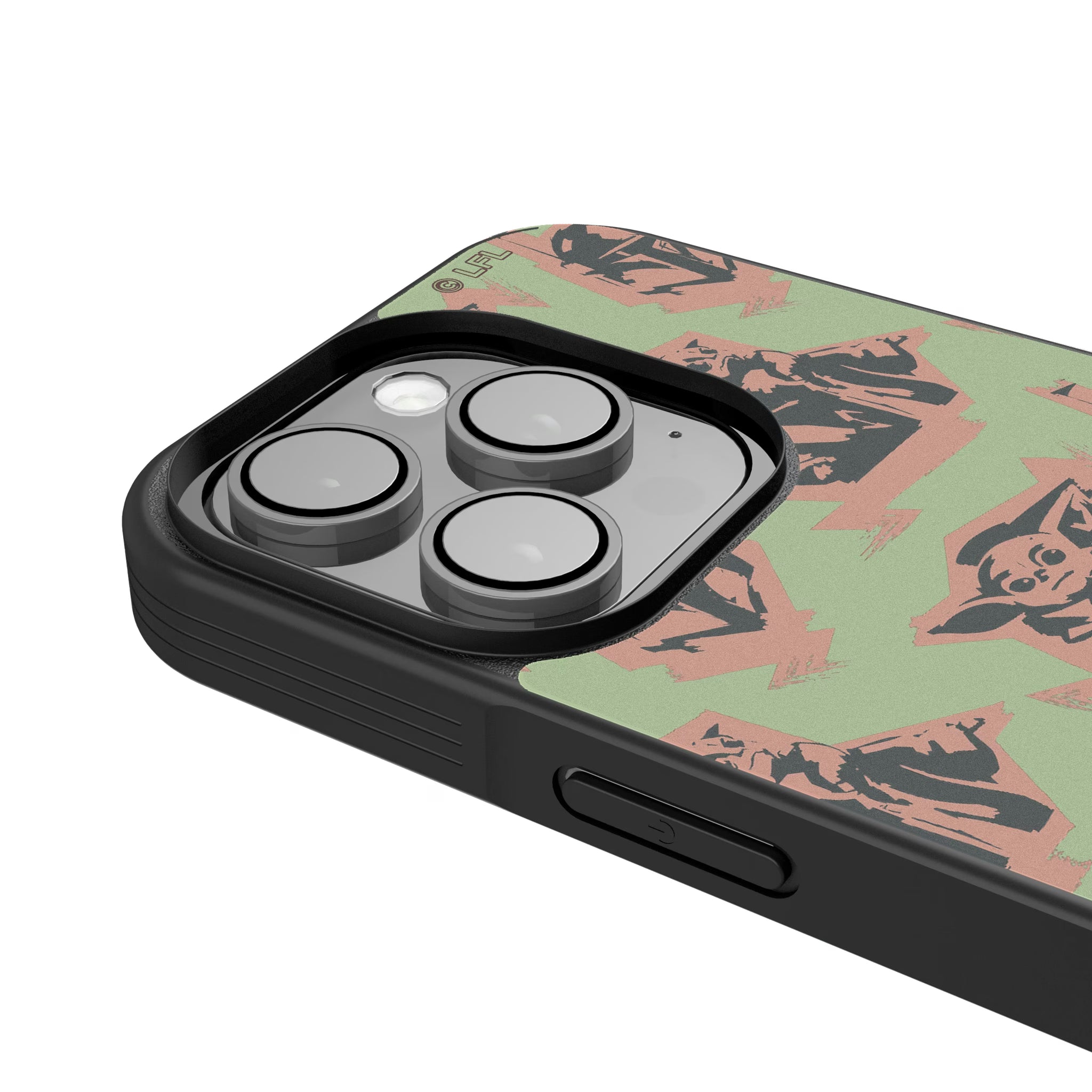 Star Wars: The Mandalorian Grogu Pattern iPhone Bump Phone Case for Apple iPhone - Detail