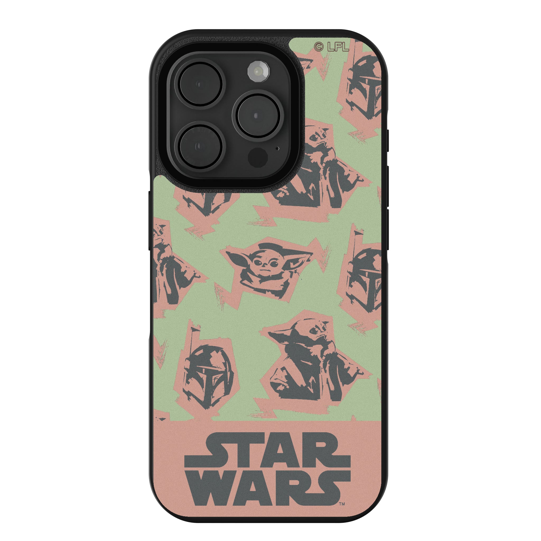 Star Wars: The Mandalorian Grogu Pattern iPhone Bump Phone Case for Apple iPhone