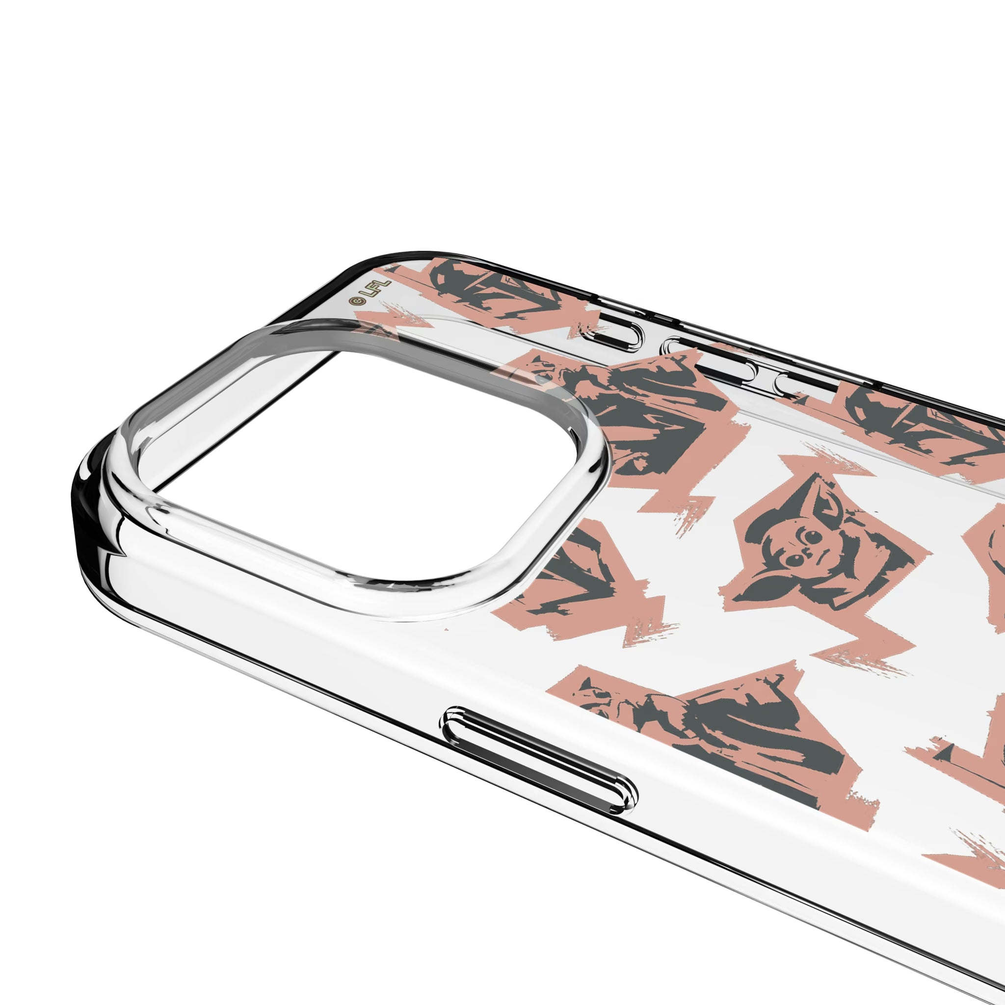 Star Wars: The Mandalorian Grogu Pattern iPhone Clear Phone Case for Apple iPhone - Detail
