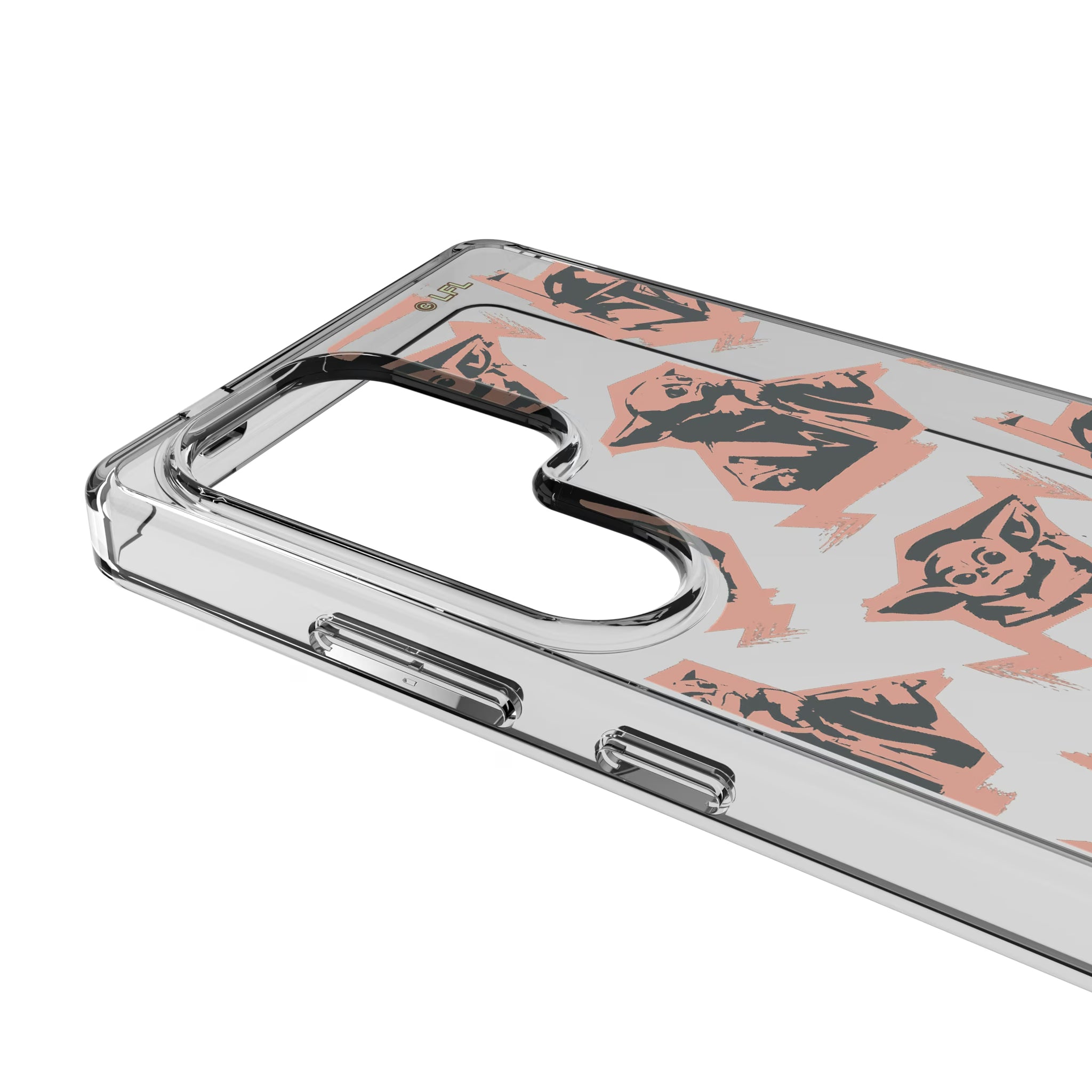 Star Wars: The Mandalorian Grogu Pattern Galaxy Clear Phone Case for Samsung Galaxy - Detail