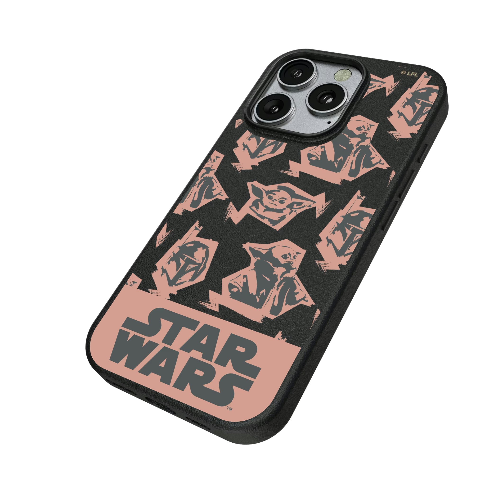 Star Wars: The Mandalorian Grogu Pattern iPhone MagSafe Compatible Phone Case for Apple iPhone - Isometric View
