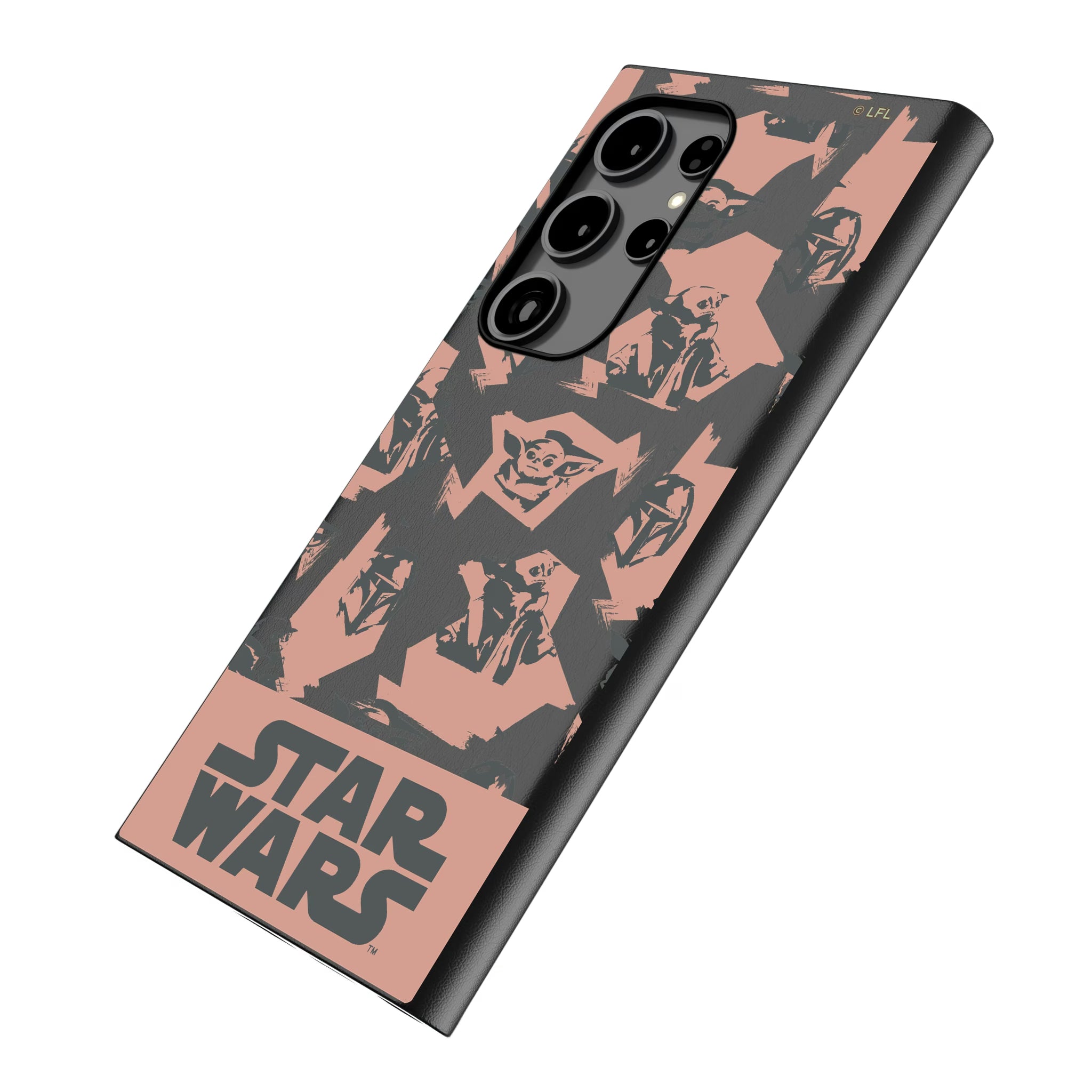 Star Wars: The Mandalorian Grogu Pattern Galaxy MagSafe Compatible Phone Case for Samsung Galaxy - Isometric View