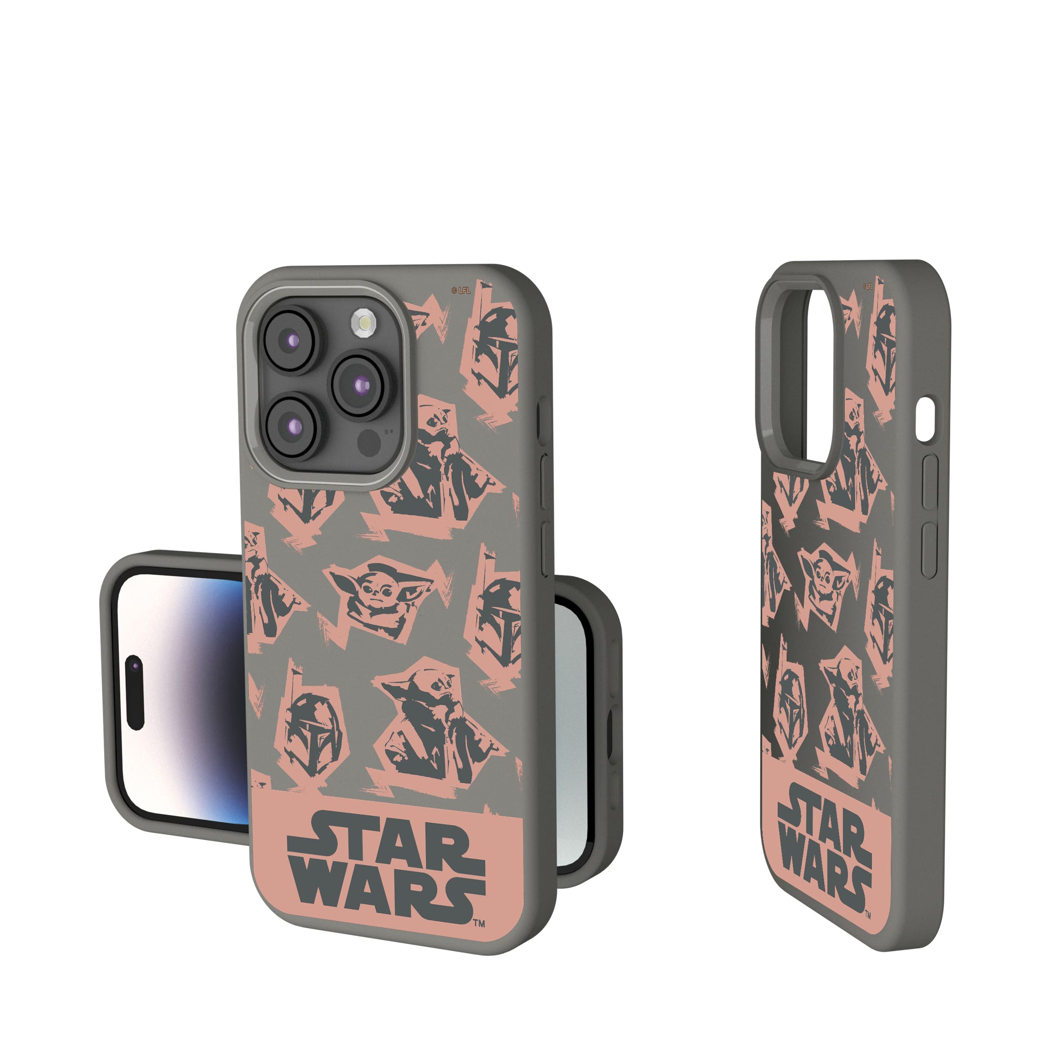 Star Wars: The Mandalorian Grogu Pattern iPhone Soft Touch Phone Case for Apple iPhone