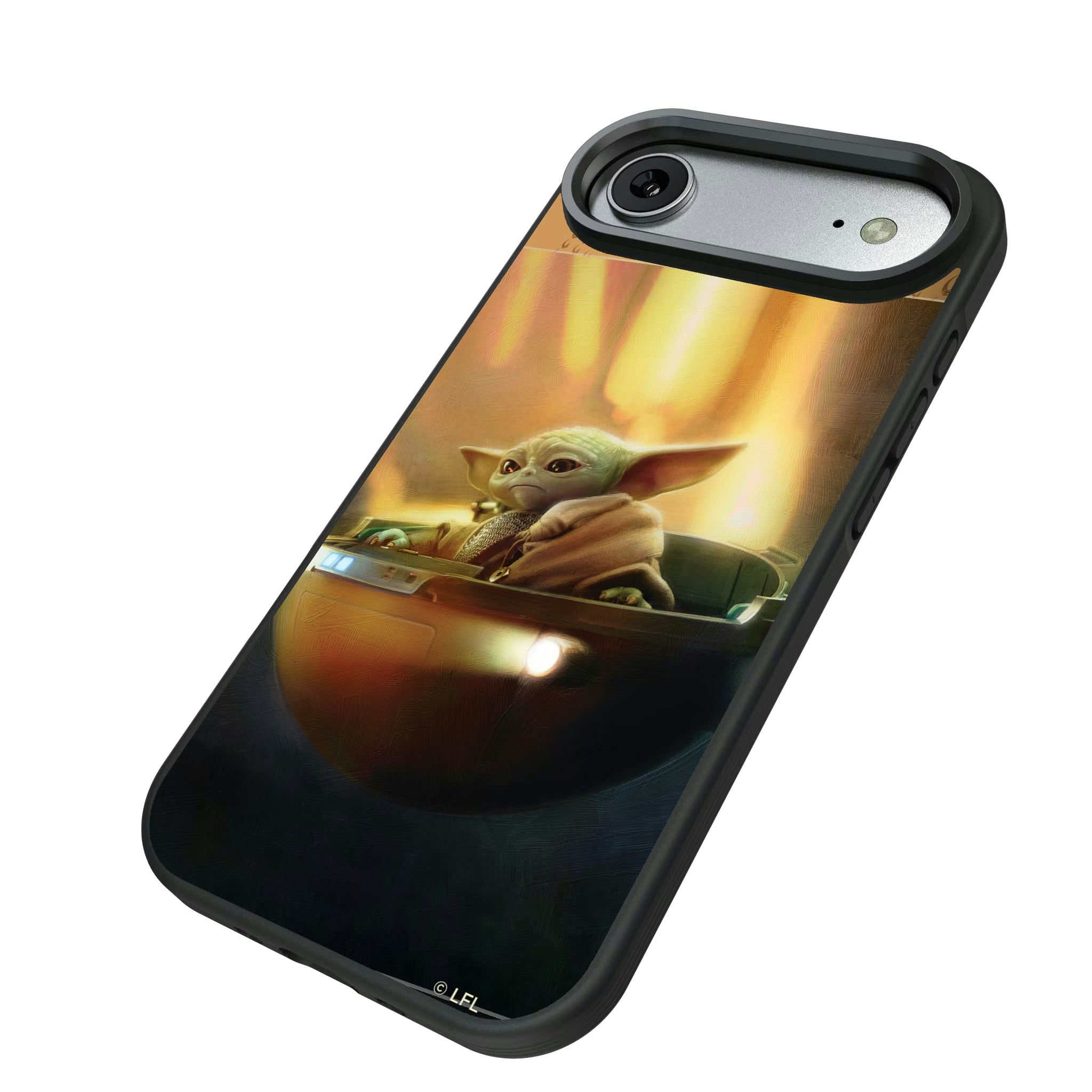 Star Wars: The Mandalorian Grogu Portrait iPhone Bump Phone Case for Apple iPhone - Isometric View#Device_iPhone Air