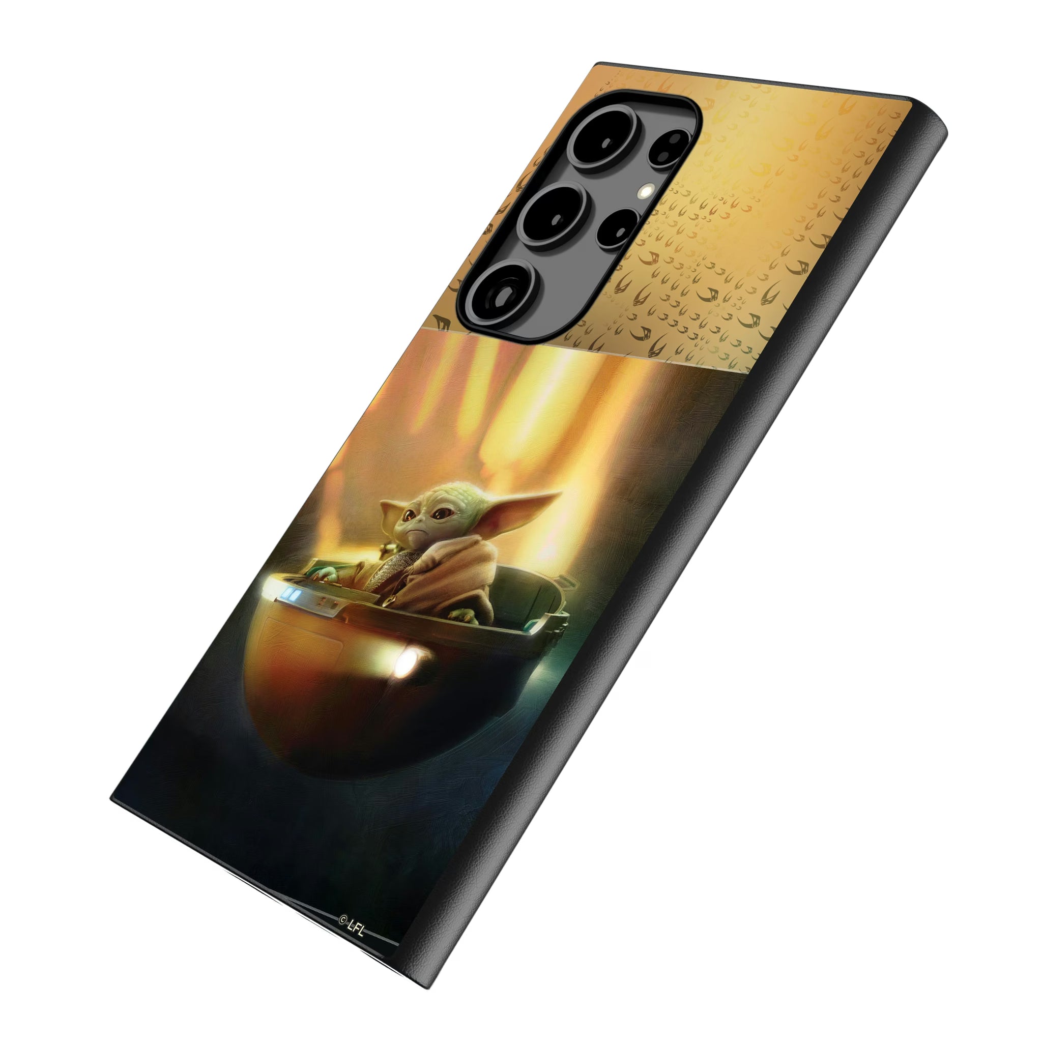Star Wars: The Mandalorian Grogu Portrait Galaxy MagSafe Compatible Phone Case for Samsung Galaxy - Isometric View