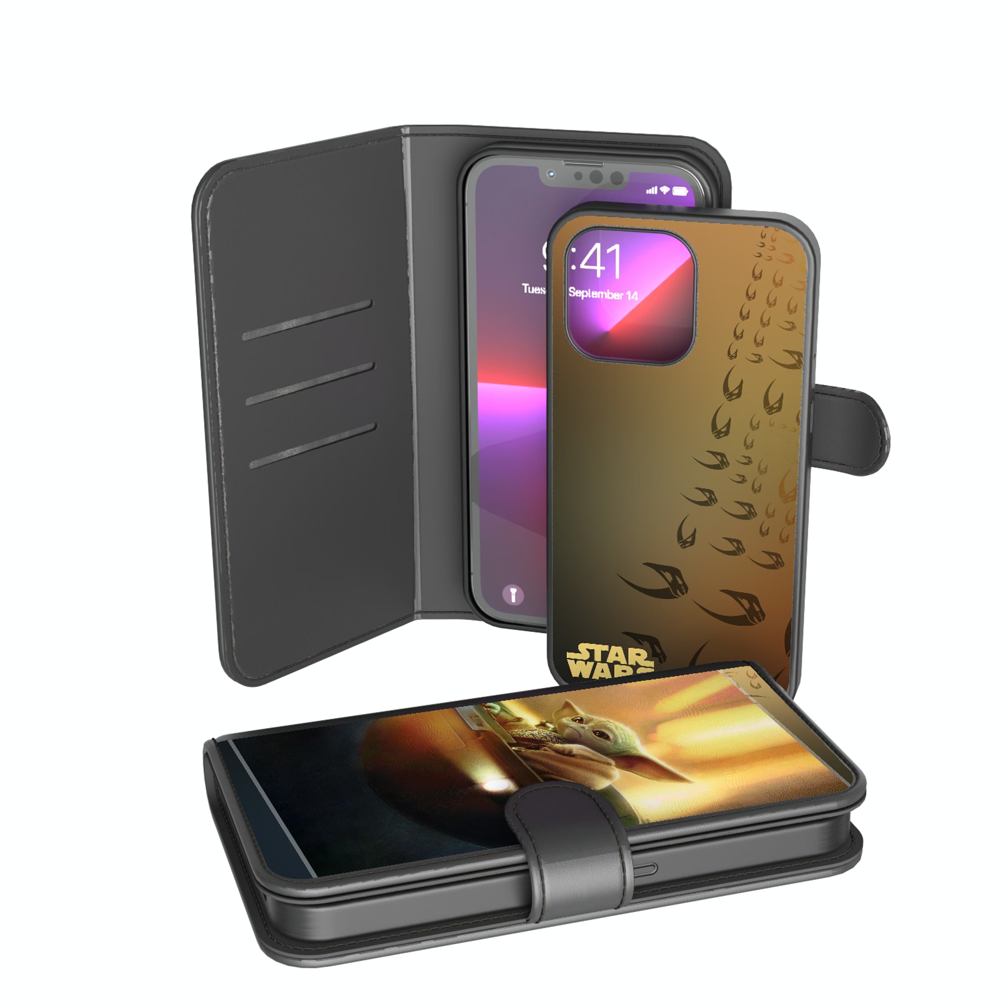 Star Wars: The Mandalorian Grogu Portrait iPhone Wallet Phone Case for Apple iPhone