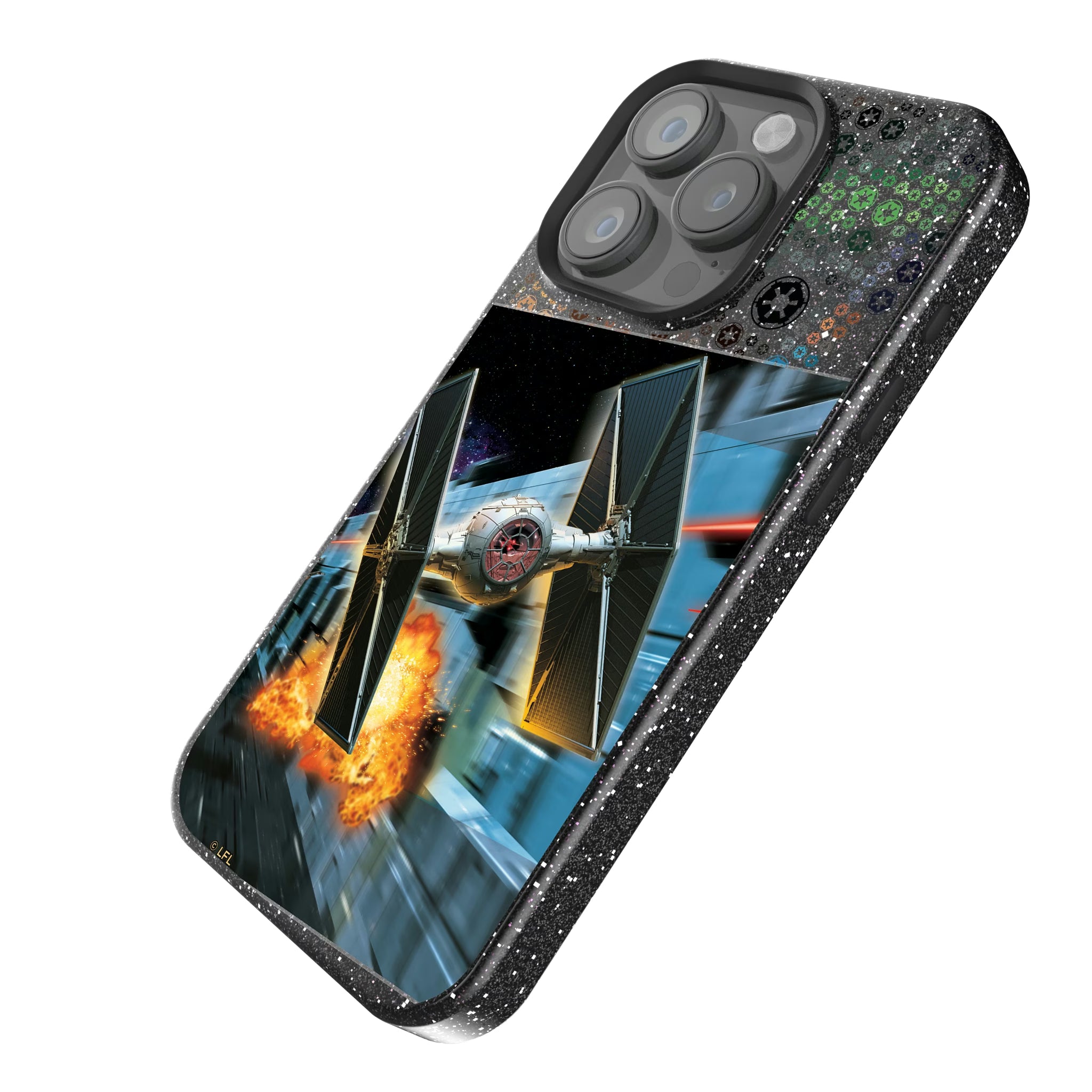Star Wars TIE Fighter Portrait iPhone Bling Phone Case for Apple iPhone - Isometric View