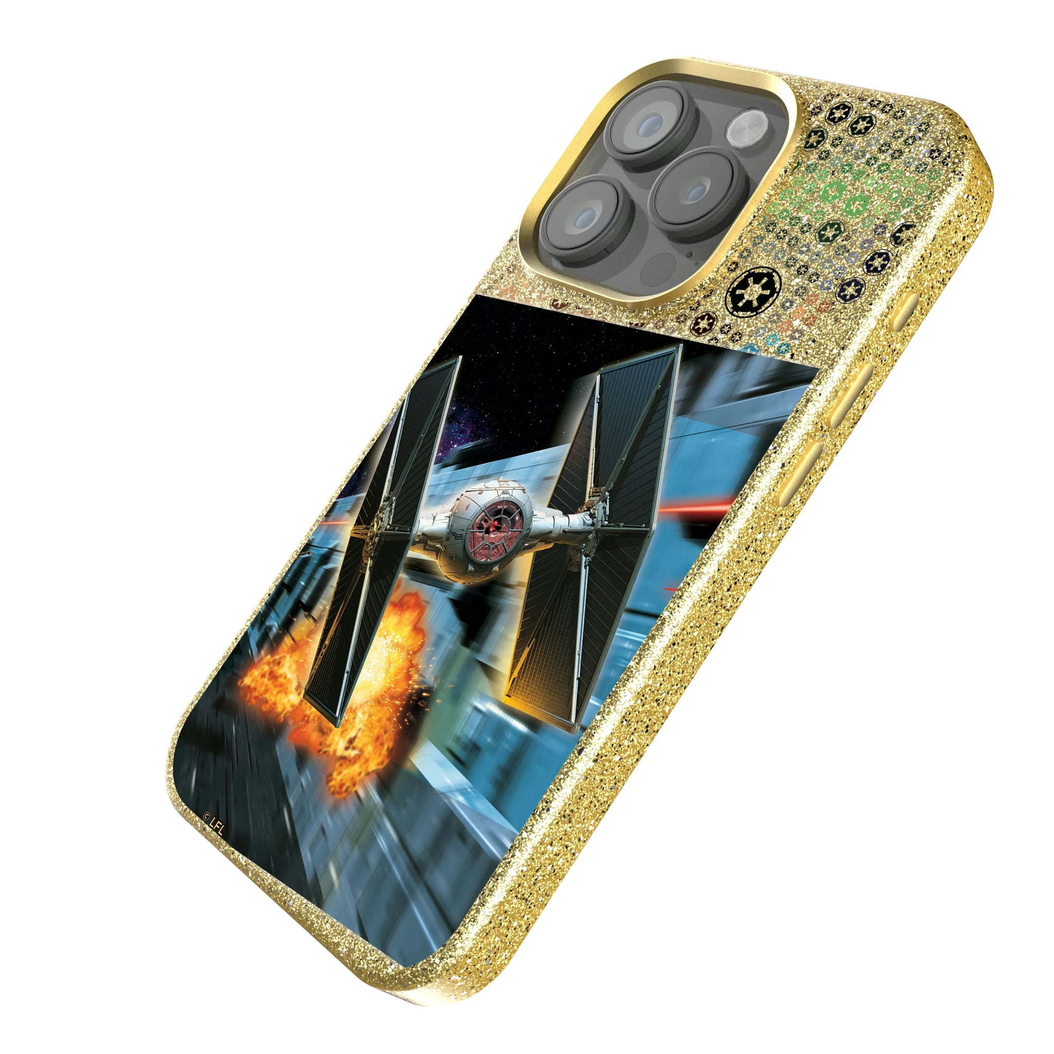 Star Wars TIE Fighter Portrait iPhone Bling Phone Case for Apple iPhone - Isometric View