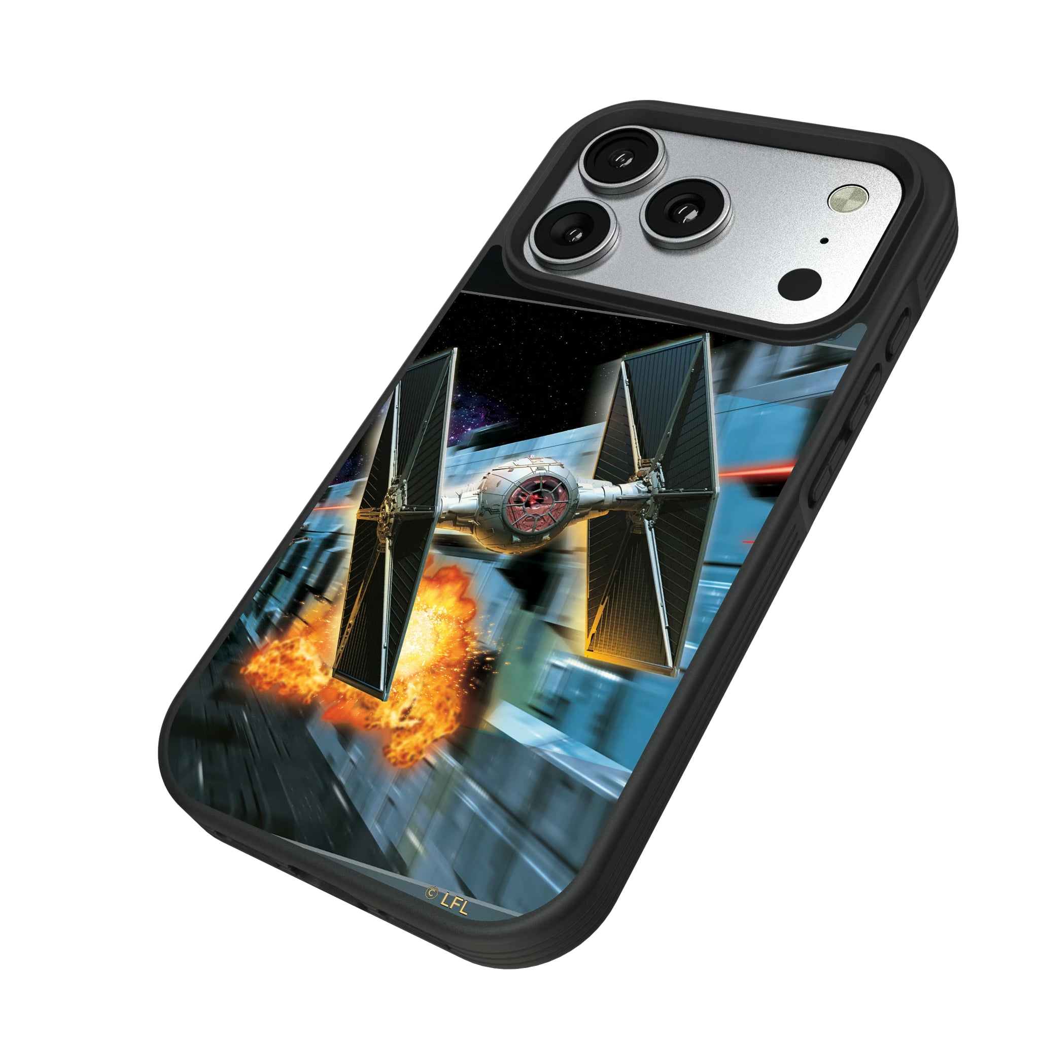Star Wars TIE Fighter Portrait iPhone Bump Phone Case for Apple iPhone - Isometric View#Device_iPhone 17 Pro