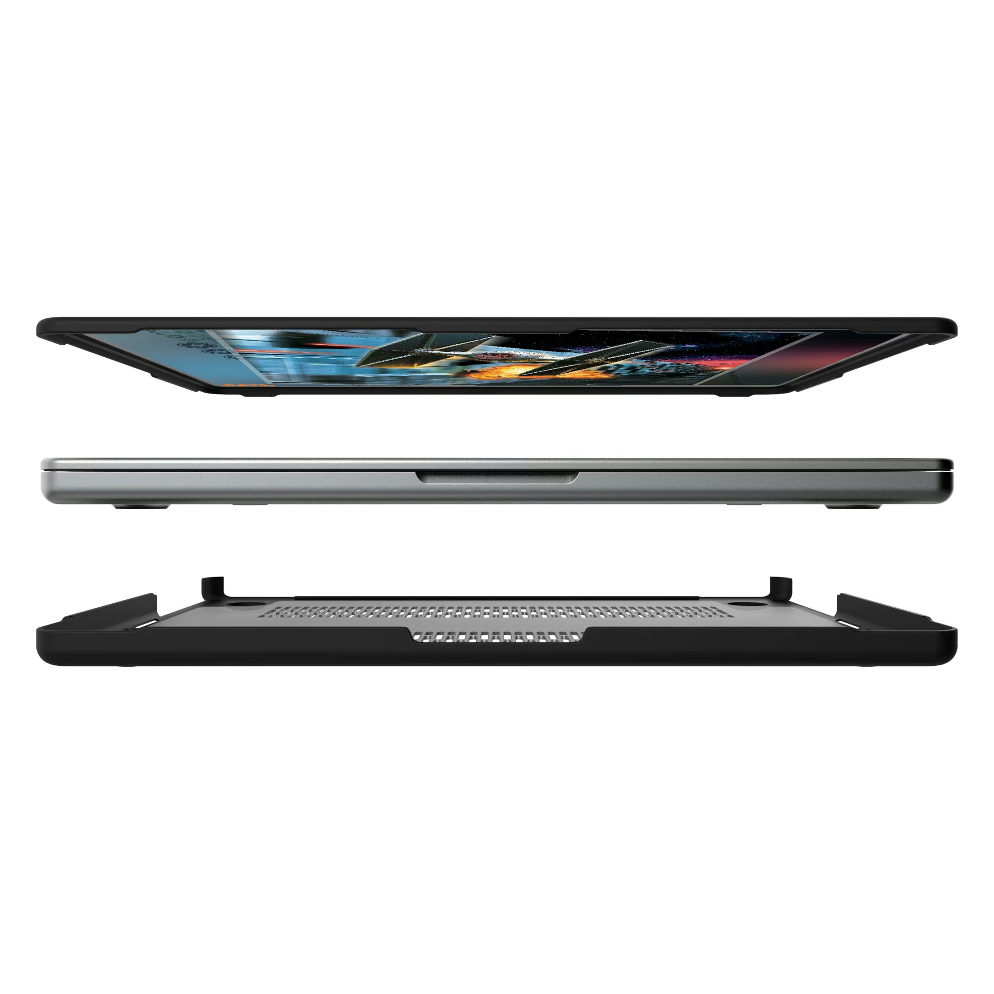 Star Wars TIE Fighter Portrait MacBook Laptop Case for Apple MacBook#Device_MacBook Pro (14-inch, 2021) / MacBook Pro (14-inch, 2023) / MacBook Pro (14-inch, 2024)