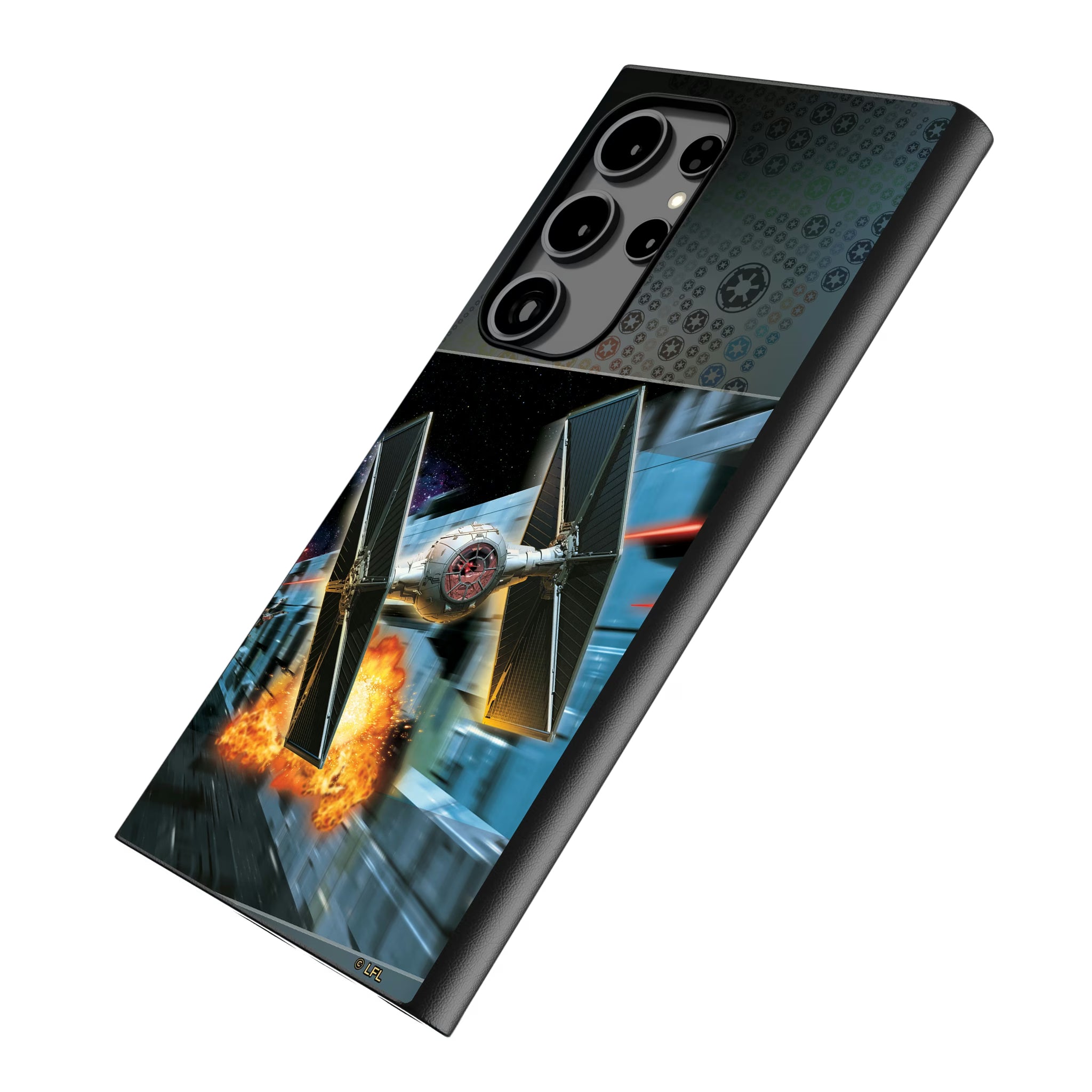 Star Wars TIE Fighter Portrait Galaxy MagSafe Compatible Phone Case for Samsung Galaxy - Isometric View