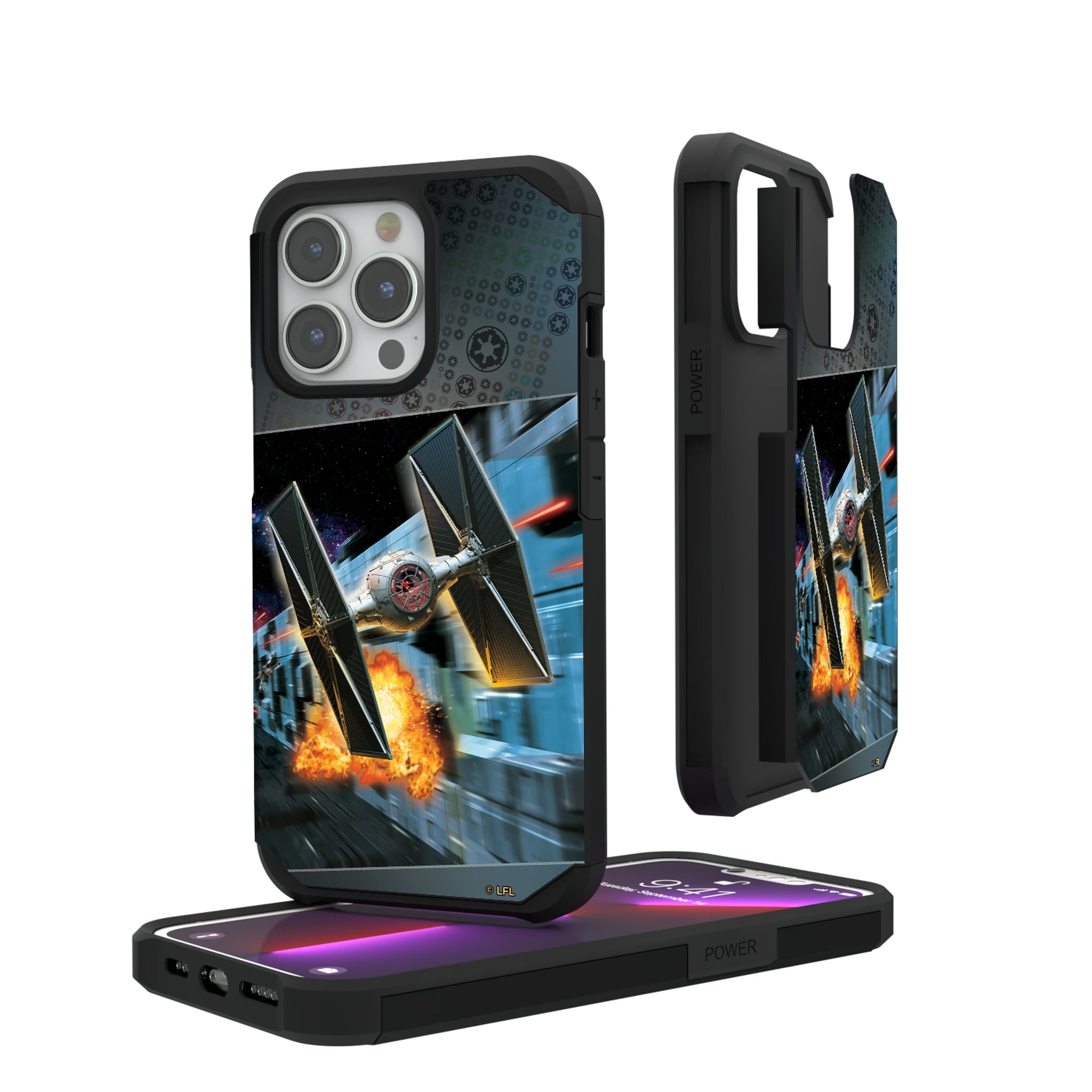Star Wars TIE Fighter Portrait iPhone Rugged Phone Case for Apple iPhone#Device_iPhone 13 Pro
