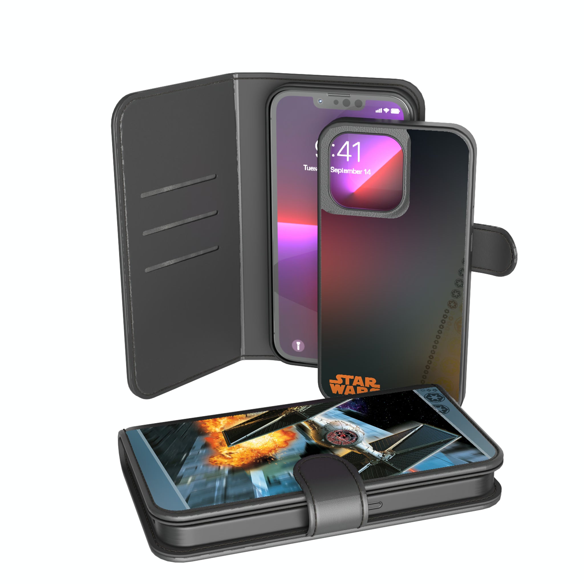 Star Wars TIE Fighter Portrait iPhone Wallet Phone Case for Apple iPhone