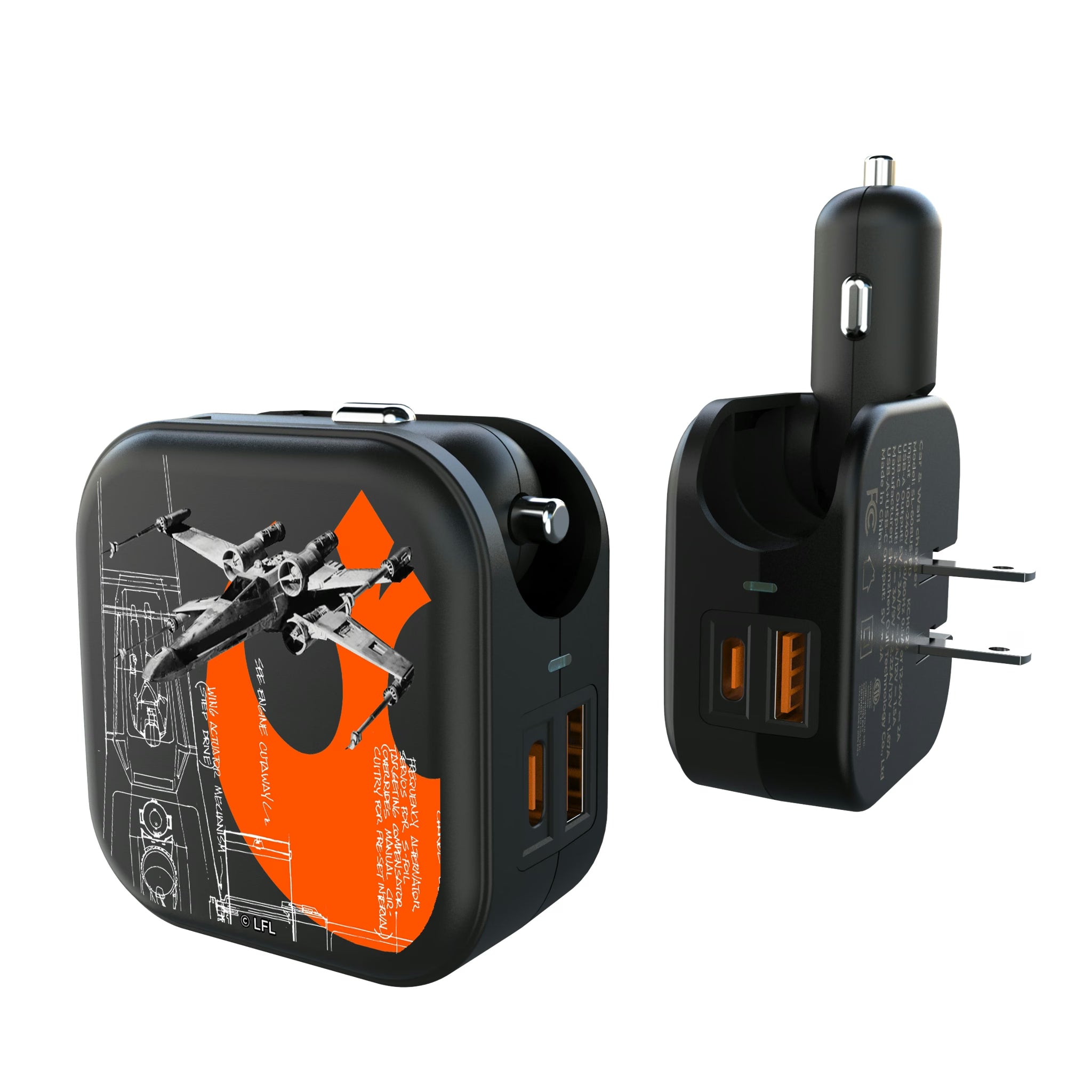 Star Wars X-Wing FactionTech 2 in 1 USB A/C Charger