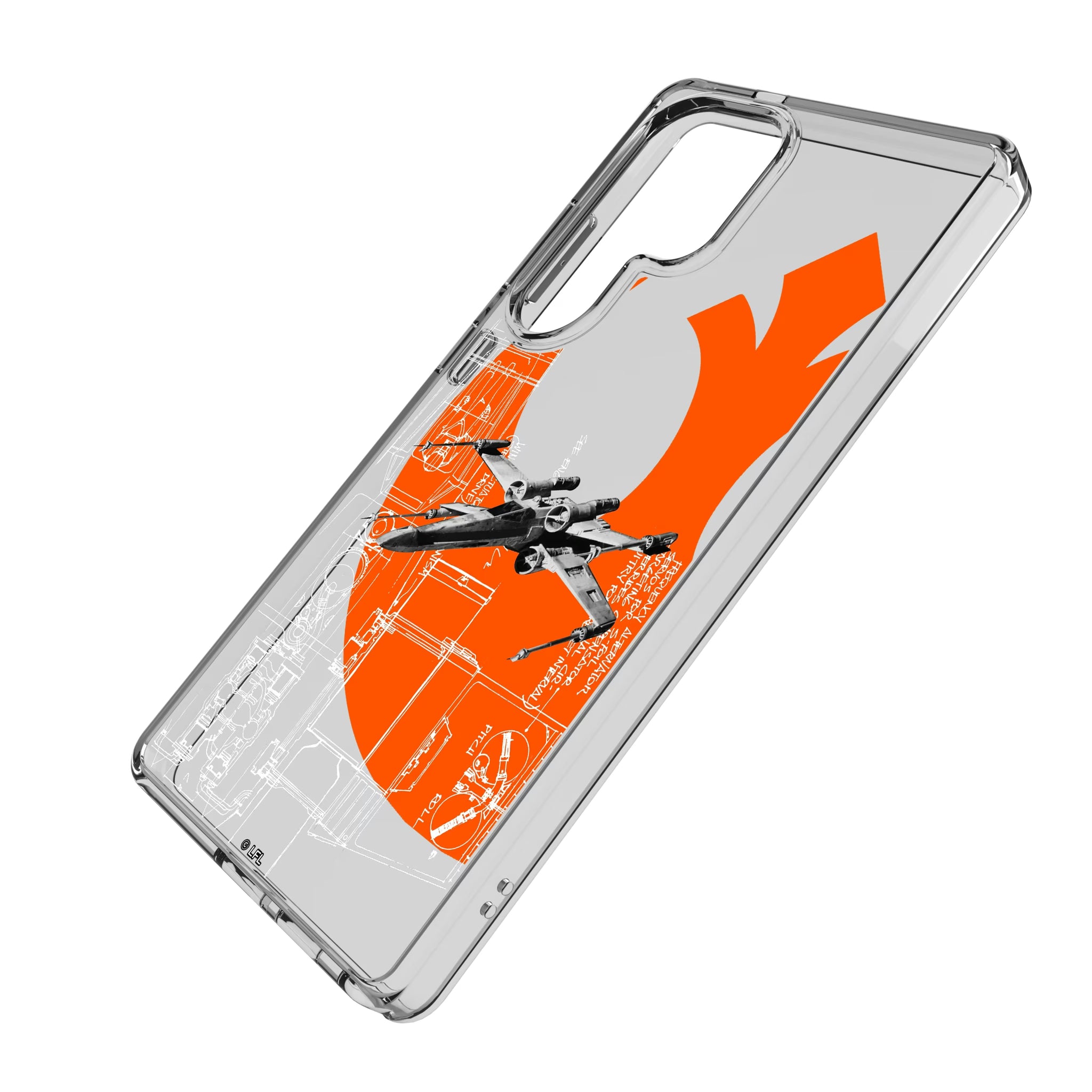 Star Wars X-Wing FactionTech Galaxy Clear Phone Case for Samsung Galaxy - Isometric View