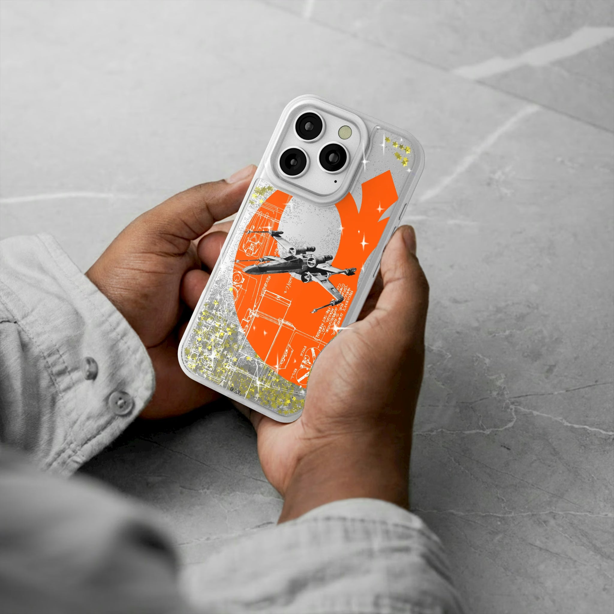 Star Wars X-Wing FactionTech iPhone Glitter Phone Case for Apple iPhone - Lifestyle#Device_iPhone 16 Pro