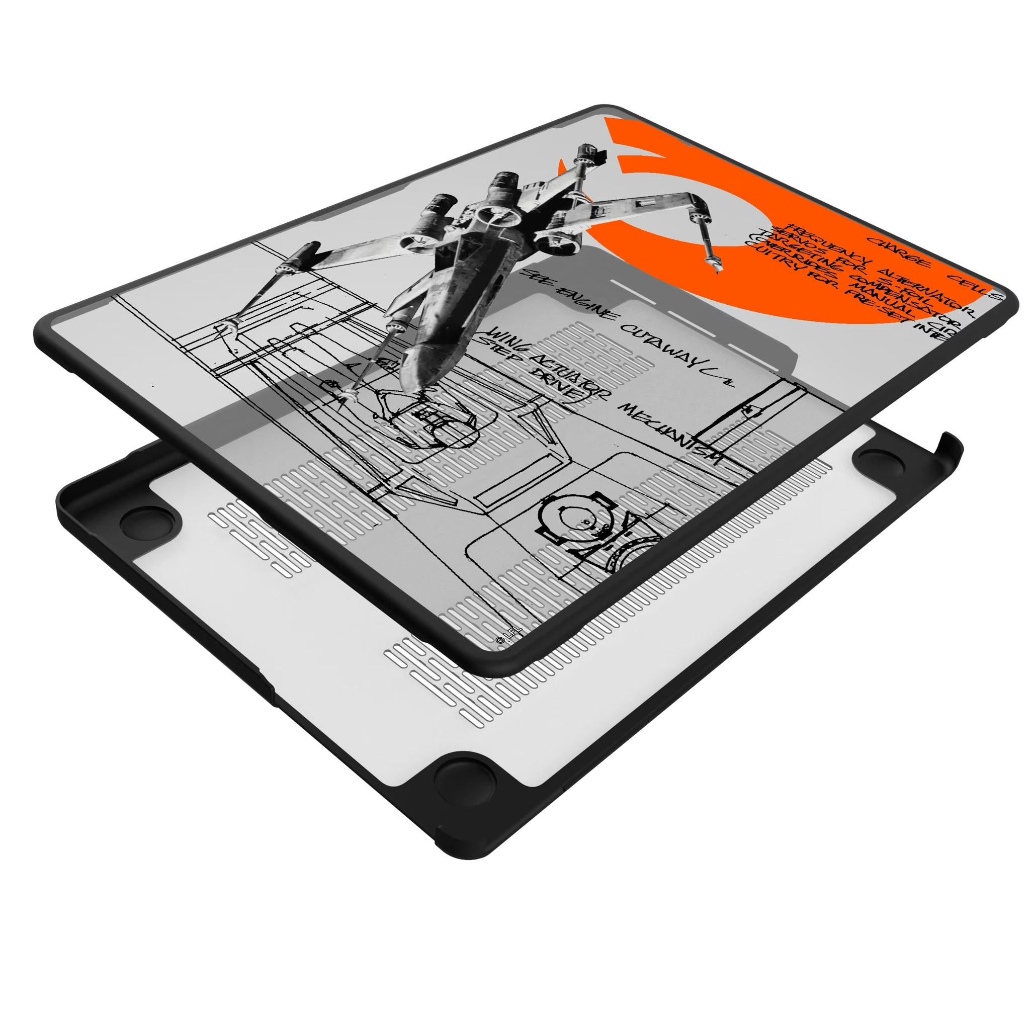 Star Wars X-Wing FactionTech MacBook Laptop Case for Apple MacBook - Isometric View#Device_MacBook Pro (14-inch, 2021) / MacBook Pro (14-inch, 2023) / MacBook Pro (14-inch, 2024)