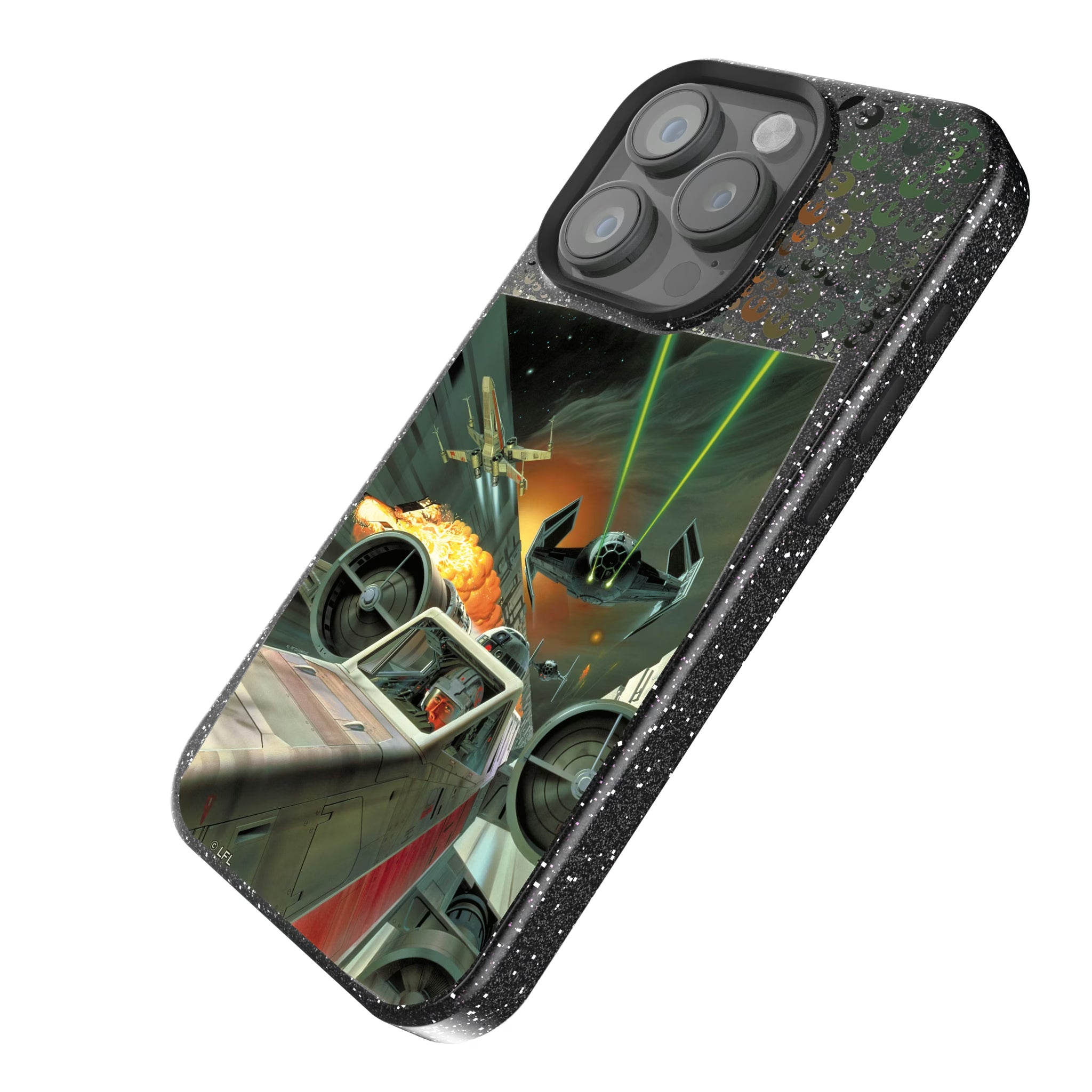 Star Wars X-Wing Portrait iPhone Bling Phone Case for Apple iPhone - Isometric View