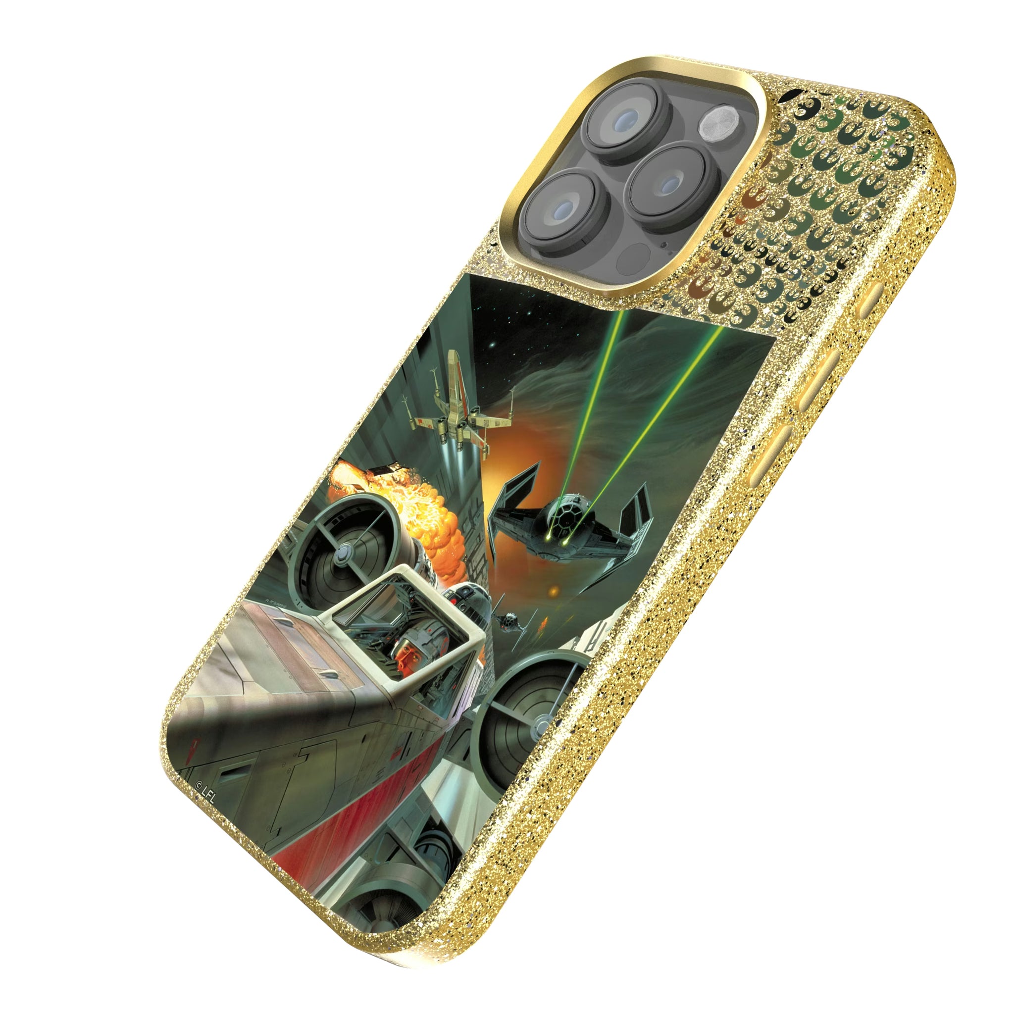 Star Wars X-Wing Portrait iPhone Bling Phone Case for Apple iPhone - Isometric View