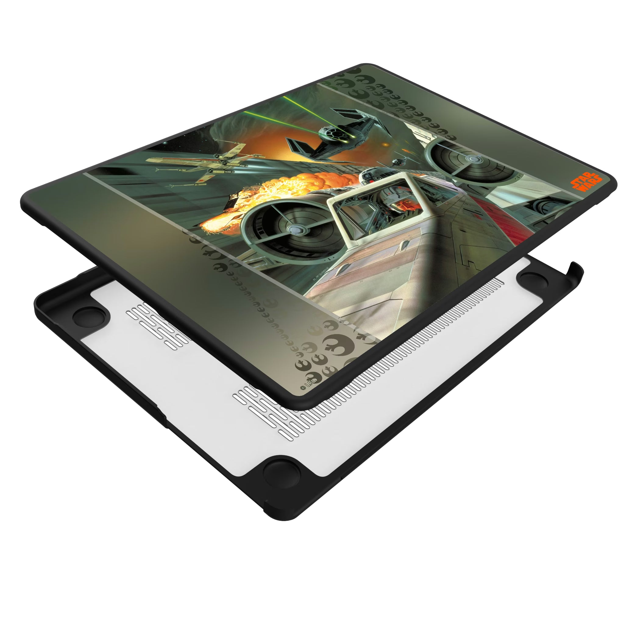 Star Wars X-Wing Portrait MacBook Laptop Case for Apple MacBook - Isometric View#Device_MacBook Pro (14-inch, 2021) / MacBook Pro (14-inch, 2023) / MacBook Pro (14-inch, 2024)