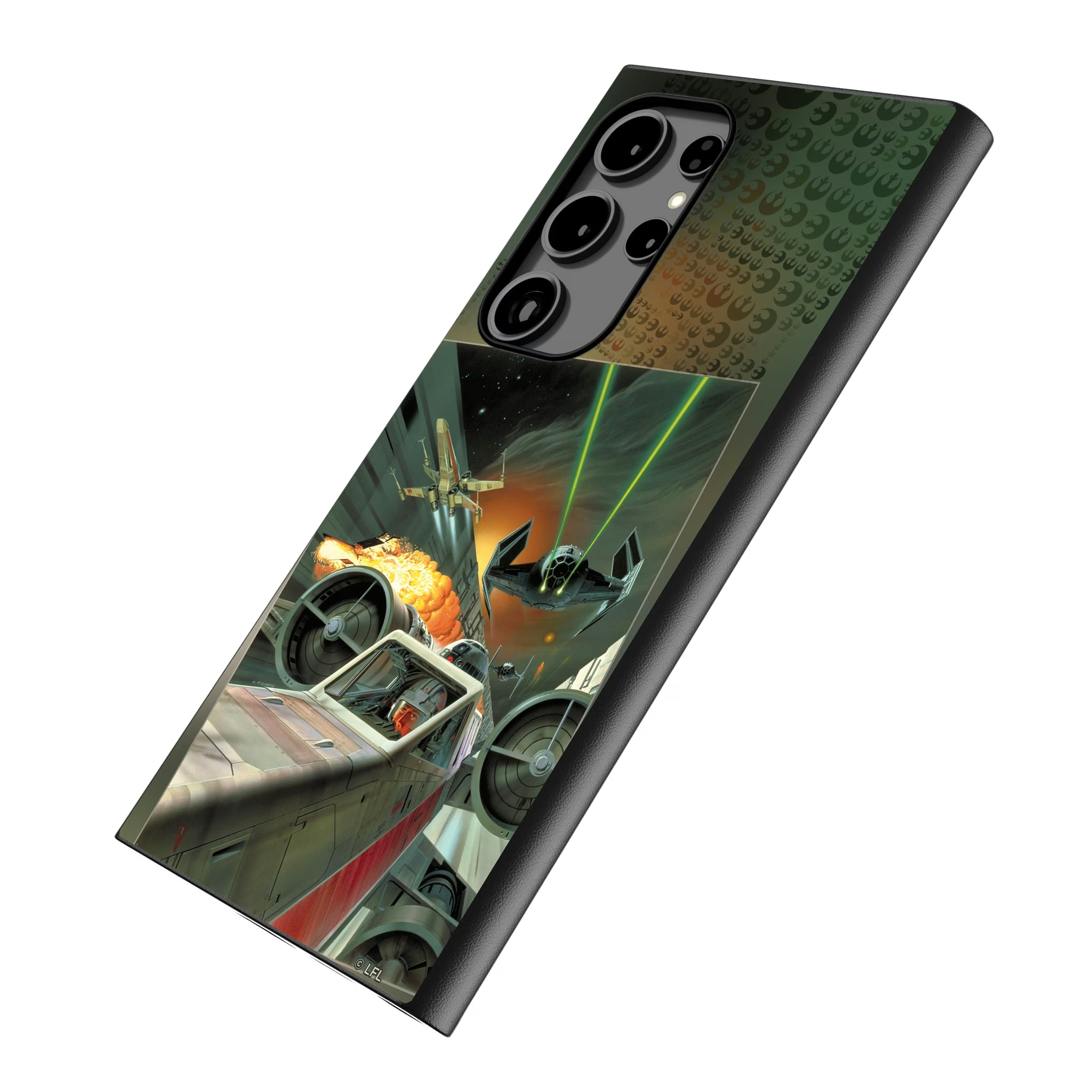 Star Wars X-Wing Portrait Galaxy MagSafe Compatible Phone Case for Samsung Galaxy - Isometric View