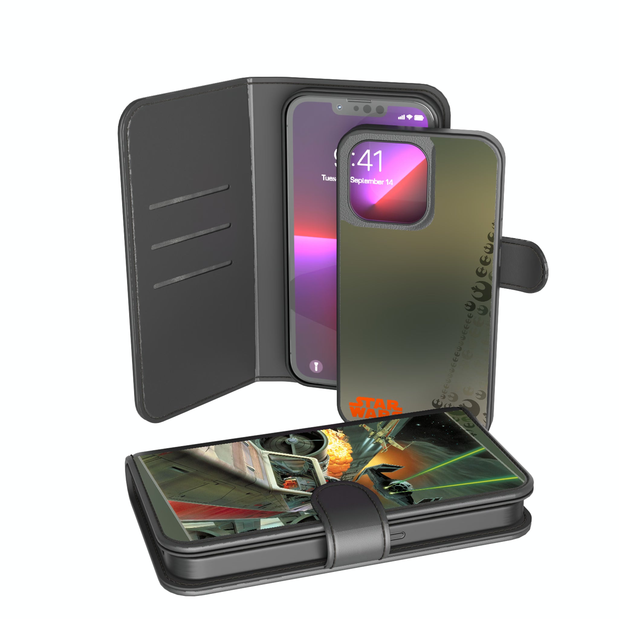 Star Wars X-Wing Portrait iPhone Wallet Phone Case for Apple iPhone