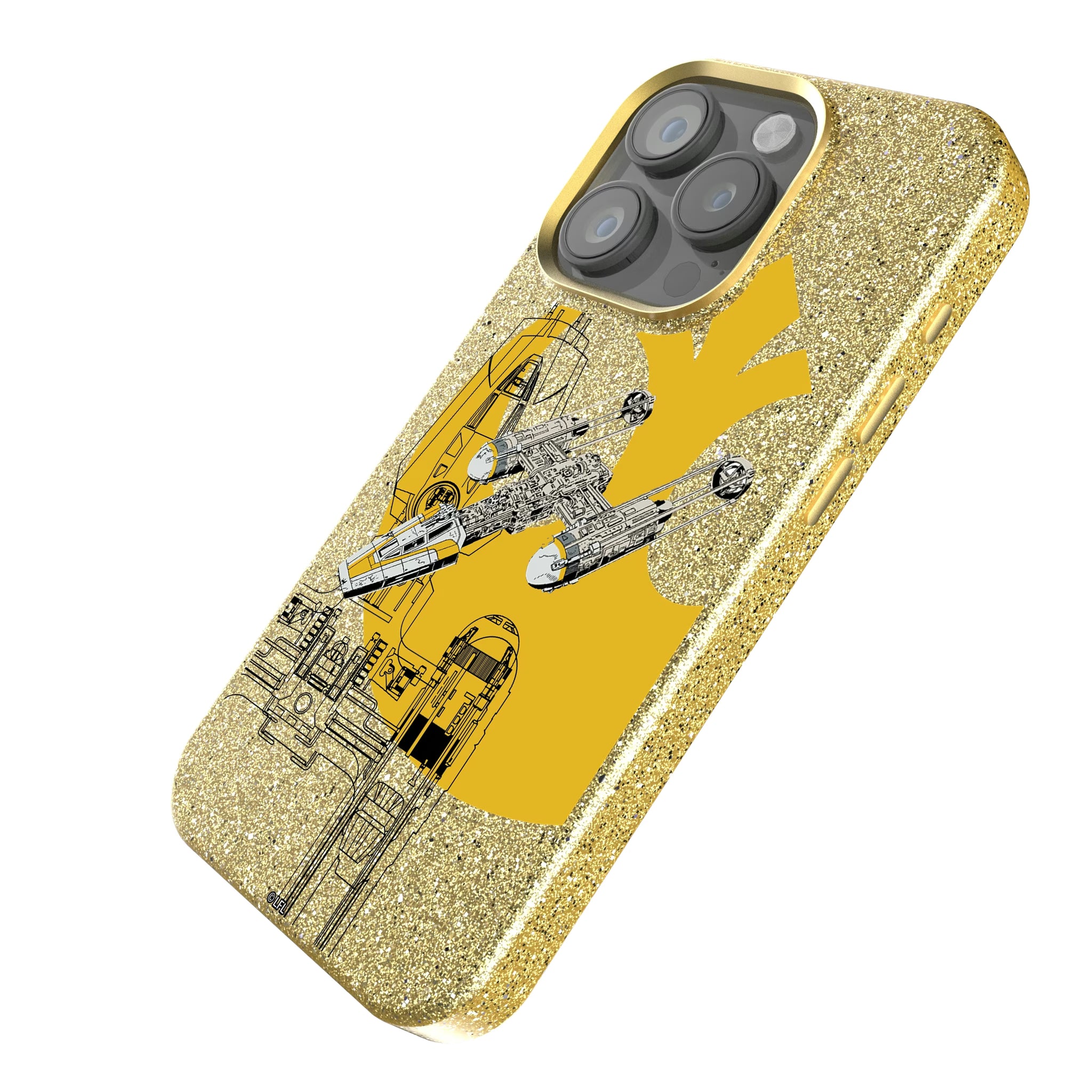 Star Wars Y-Wing FactionTech iPhone Bling Phone Case for Apple iPhone - Isometric View