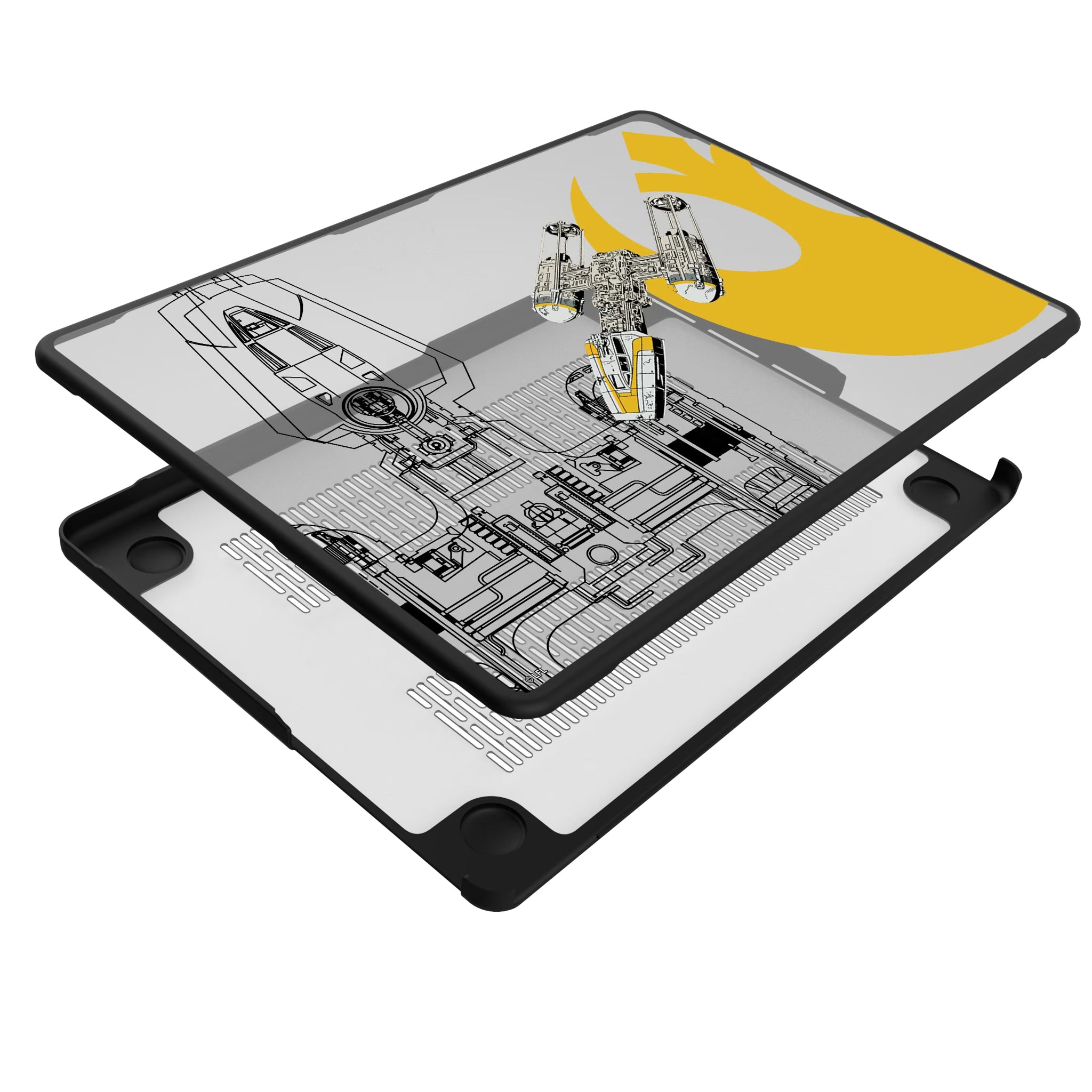 Star Wars Y-Wing FactionTech MacBook Laptop Case for Apple MacBook - Isometric View#Device_MacBook Pro (14-inch, 2021) / MacBook Pro (14-inch, 2023) / MacBook Pro (14-inch, 2024)