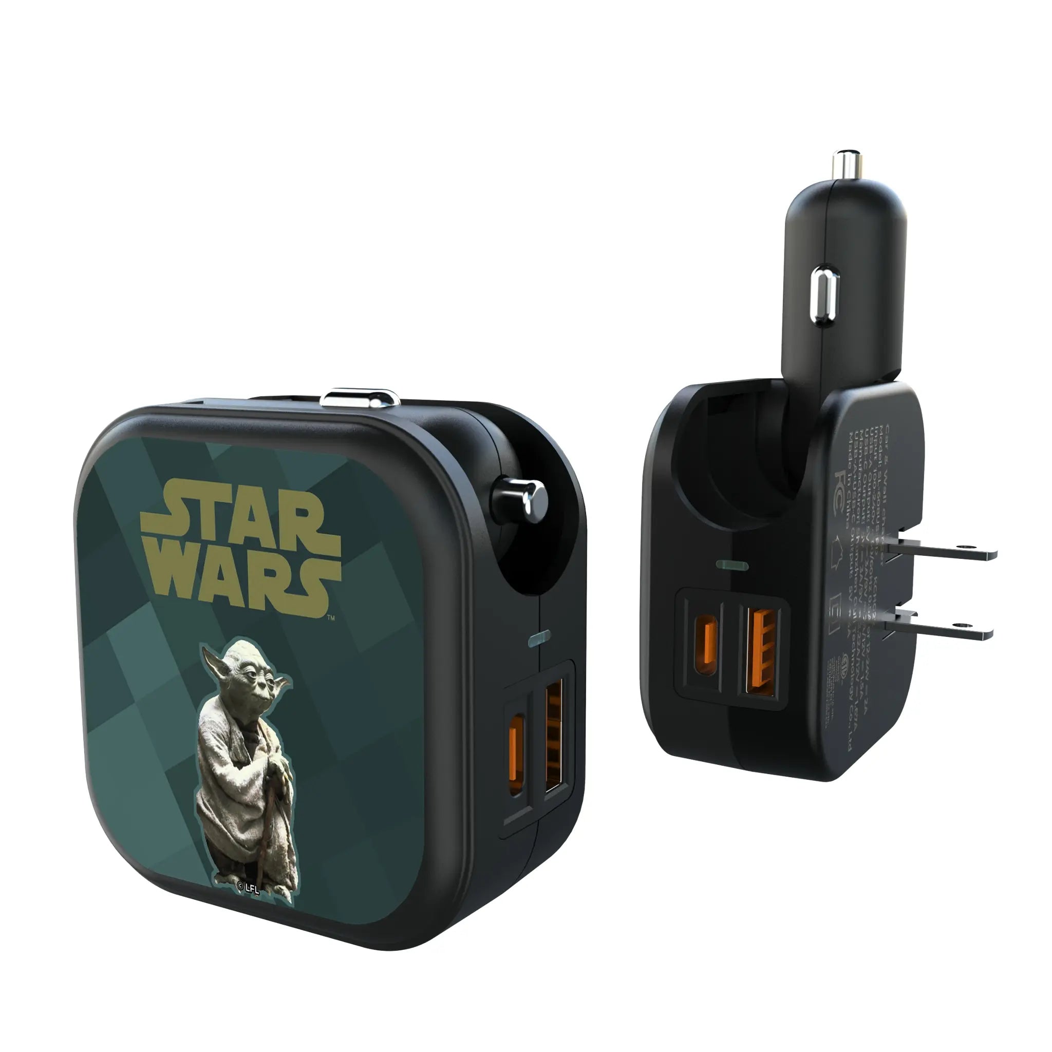 Star Wars Yoda Color Block 2 in 1 USB A/C Charger