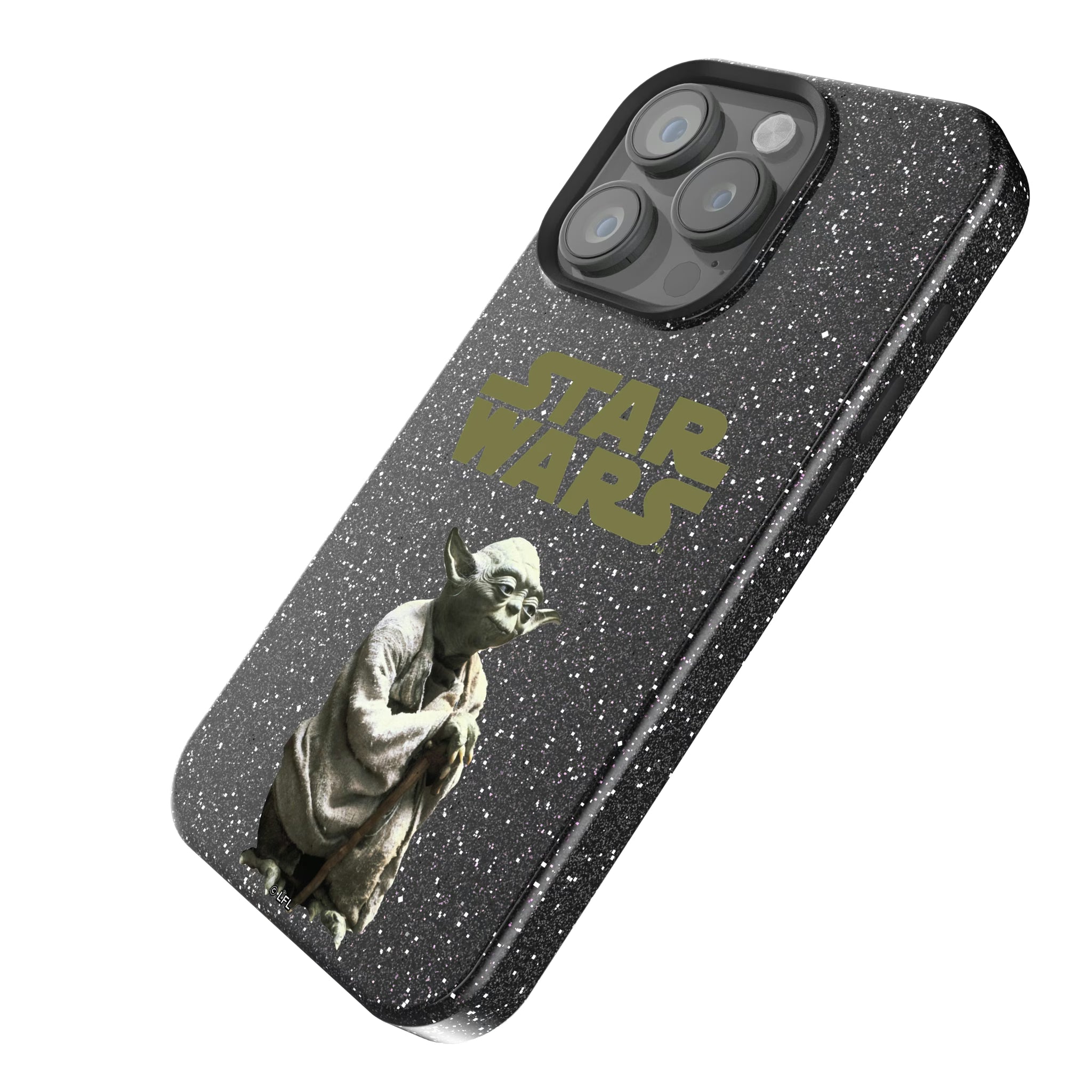 Star Wars Yoda Color Block iPhone Bling Phone Case for Apple iPhone - Isometric View