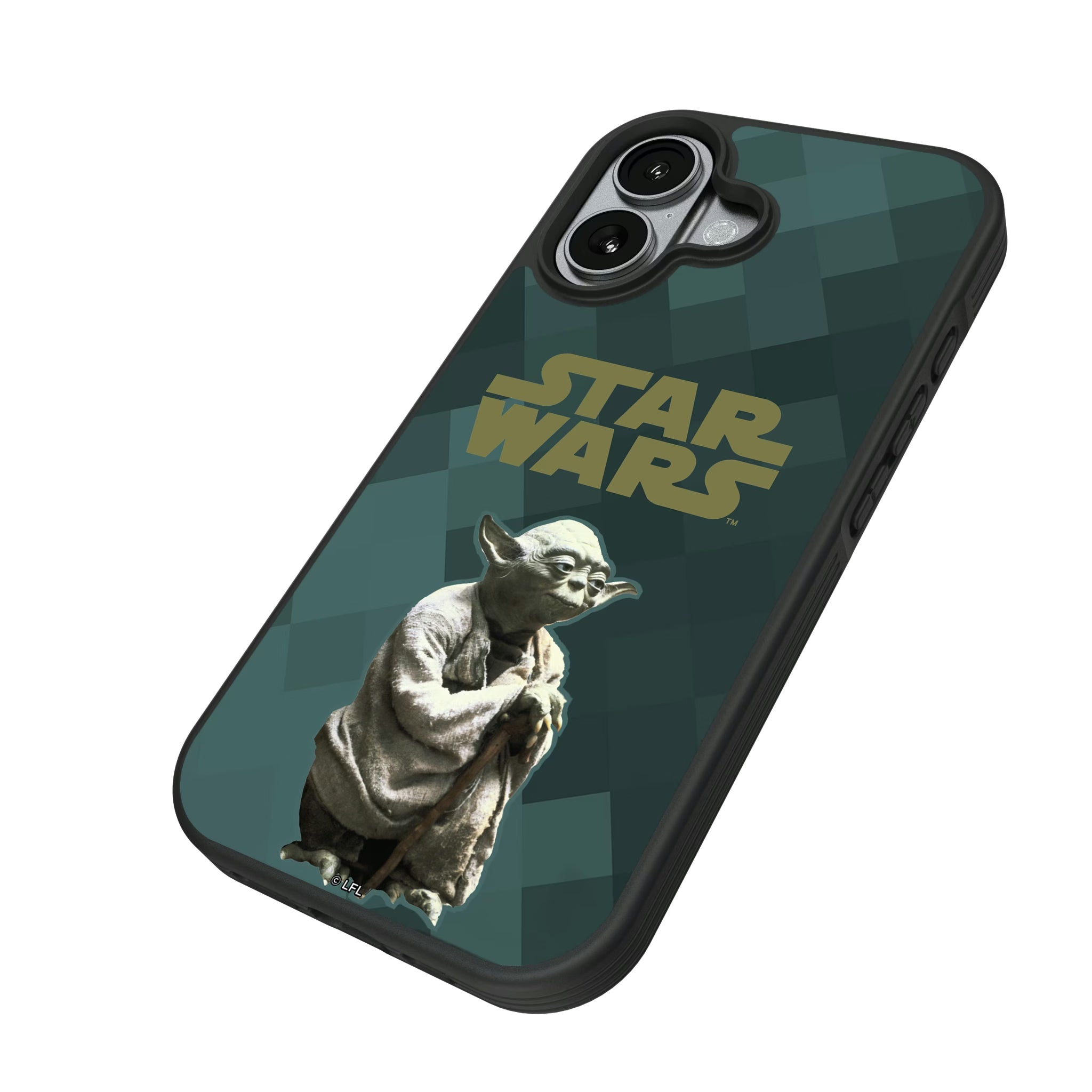 Star Wars Yoda Color Block iPhone Bump Phone Case for Apple iPhone - Isometric View#Device_iPhone 17