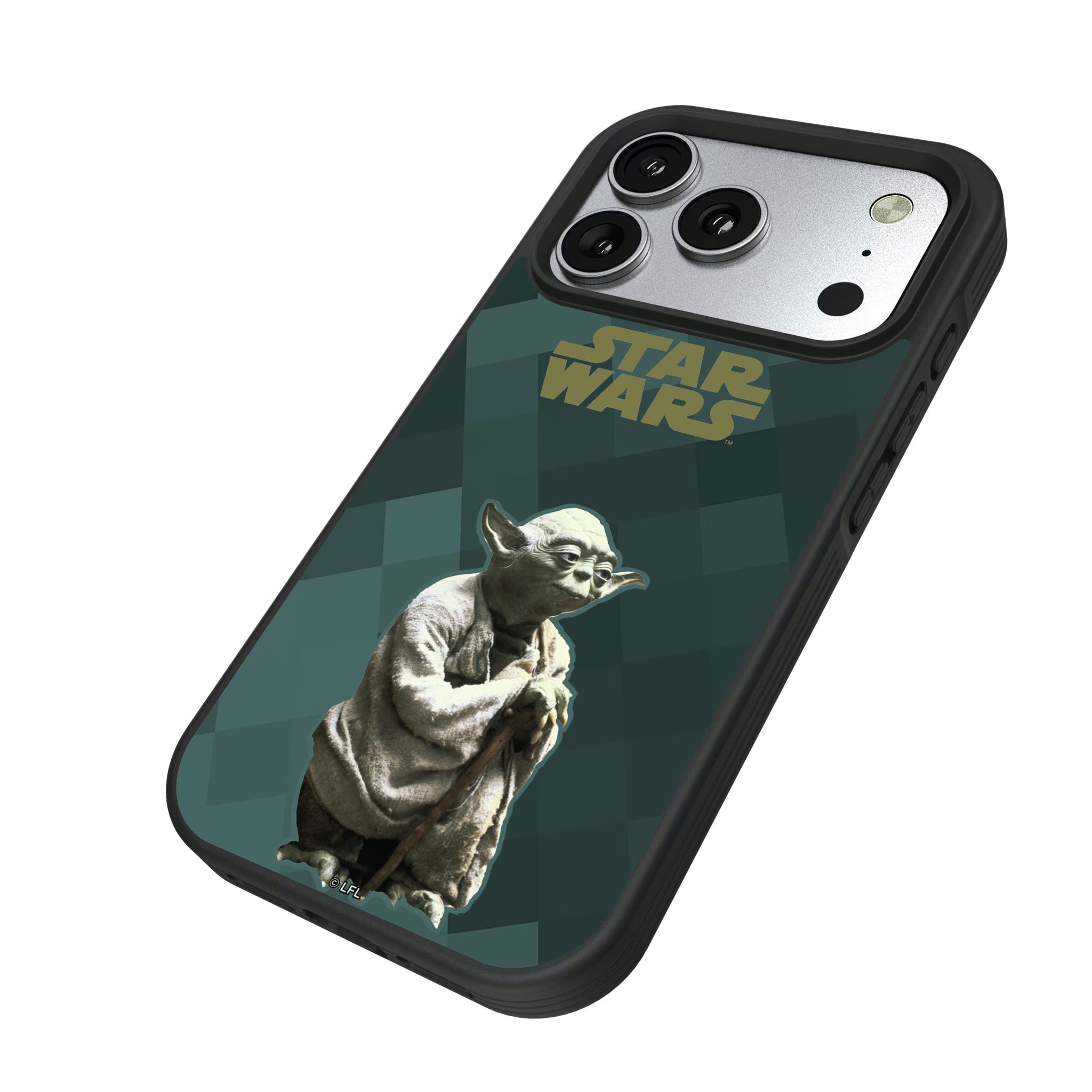 Star Wars Yoda Color Block iPhone Bump Phone Case for Apple iPhone - Isometric View#Device_iPhone 17 Pro
