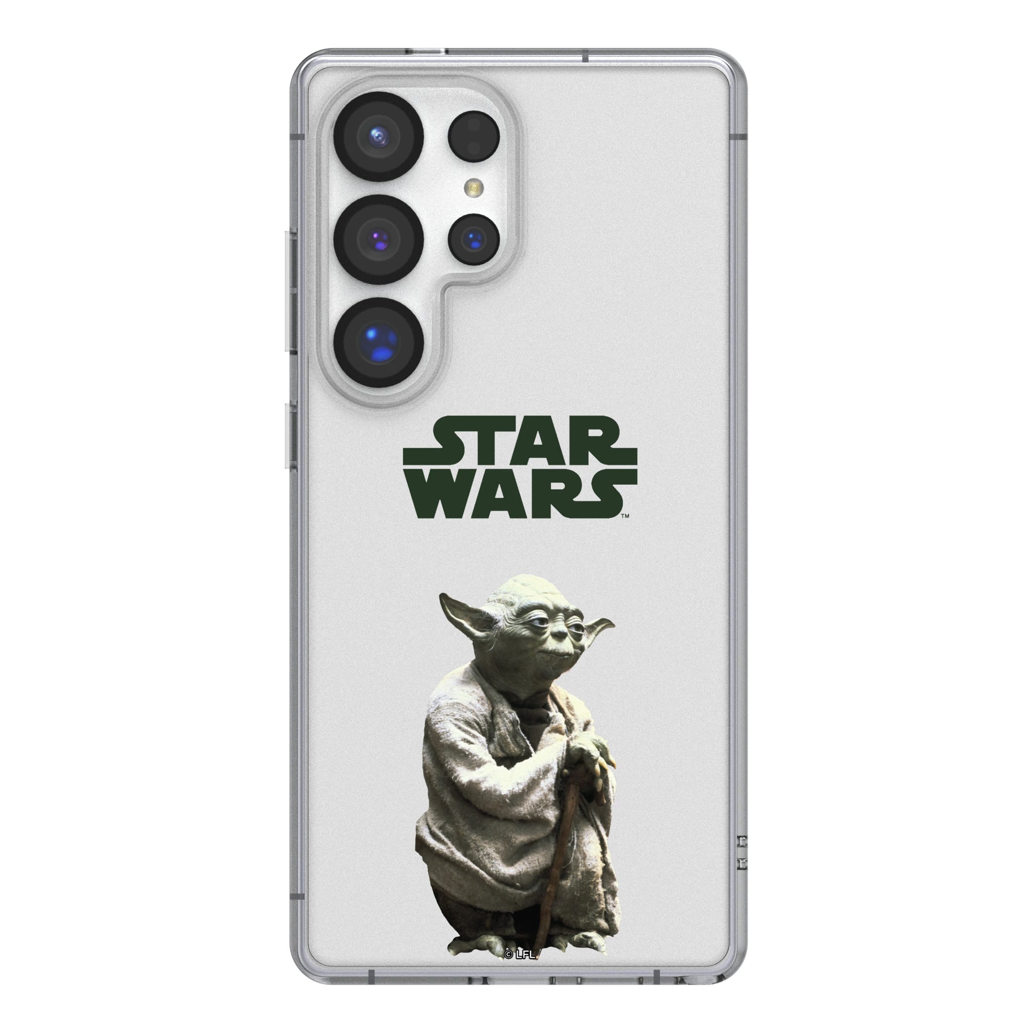 Star Wars Yoda Color Block Galaxy Clear Phone Case for Samsung Galaxy