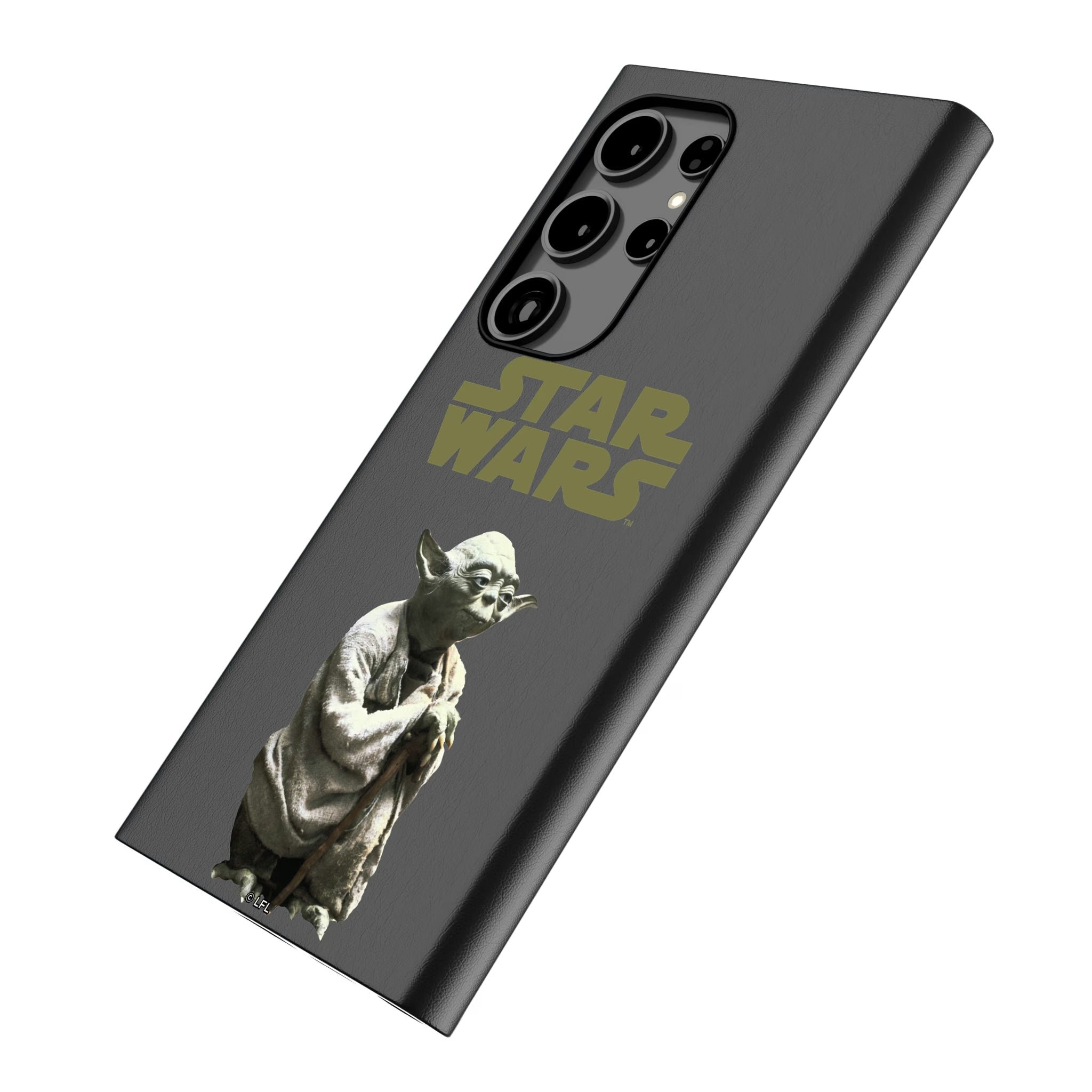 Star Wars Yoda Color Block Galaxy MagSafe Compatible Phone Case for Samsung Galaxy - Isometric View