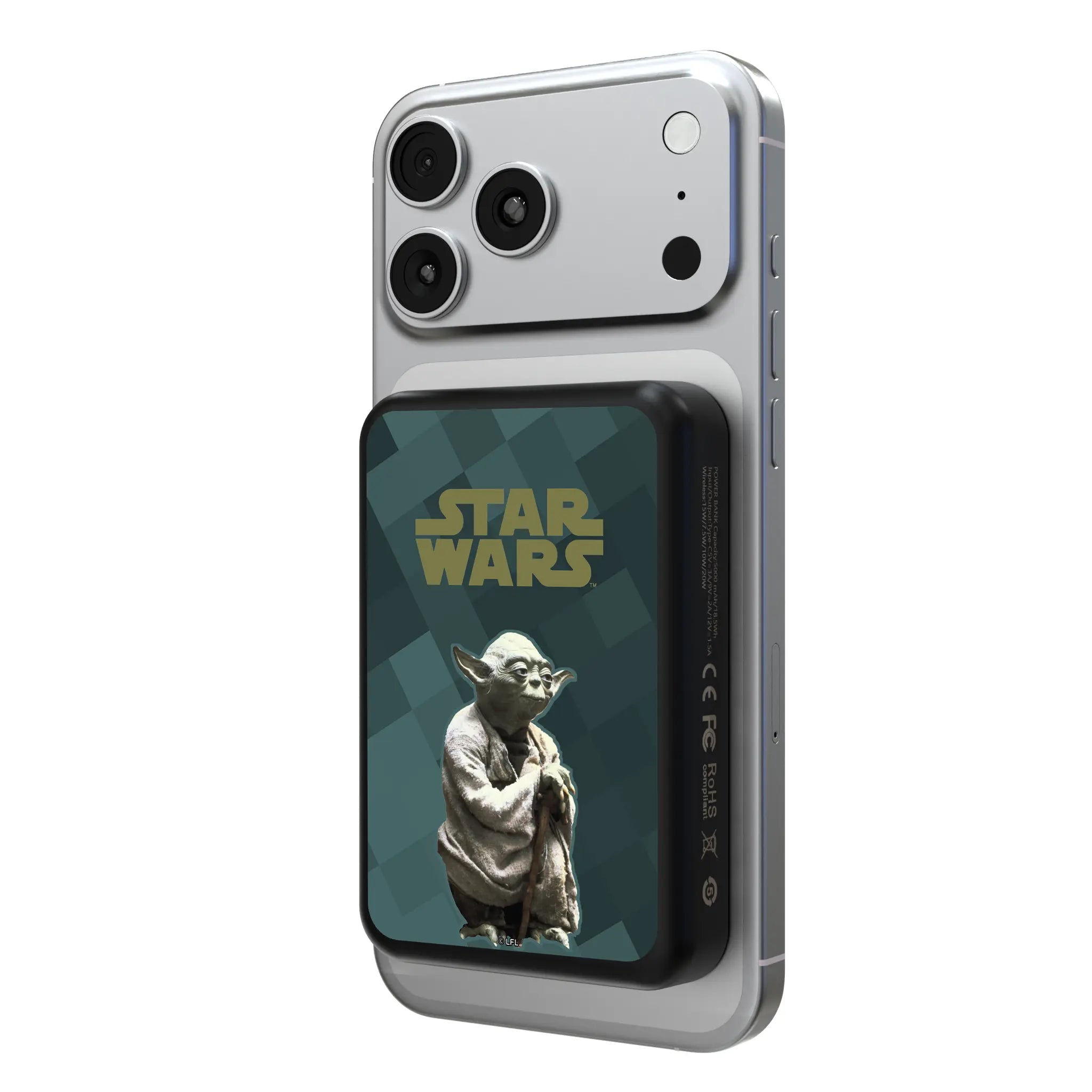 Star Wars Yoda Color Block Wireless Mag Power Bank